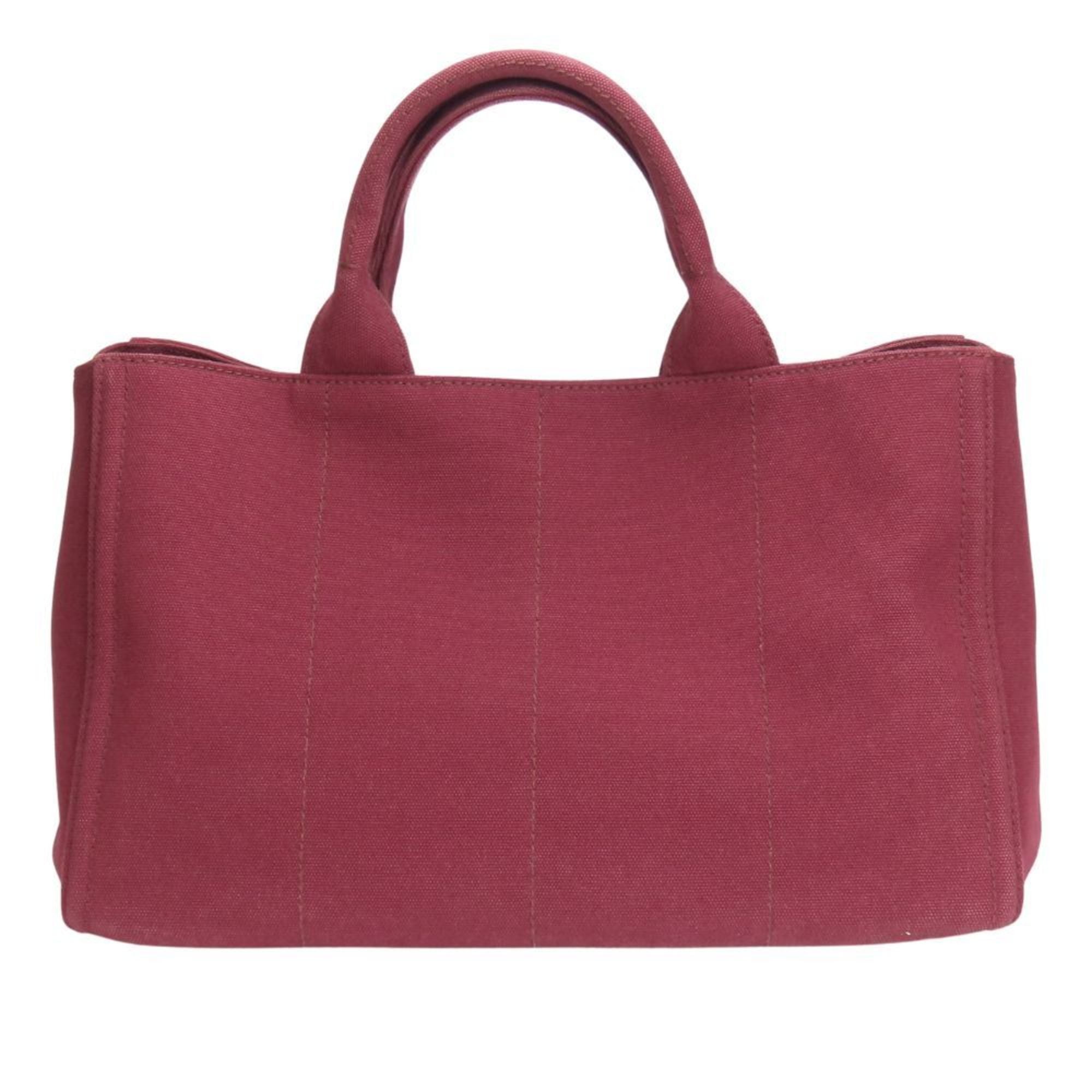 Prada Wine Canvas Tote Bag (Pre-Owned)