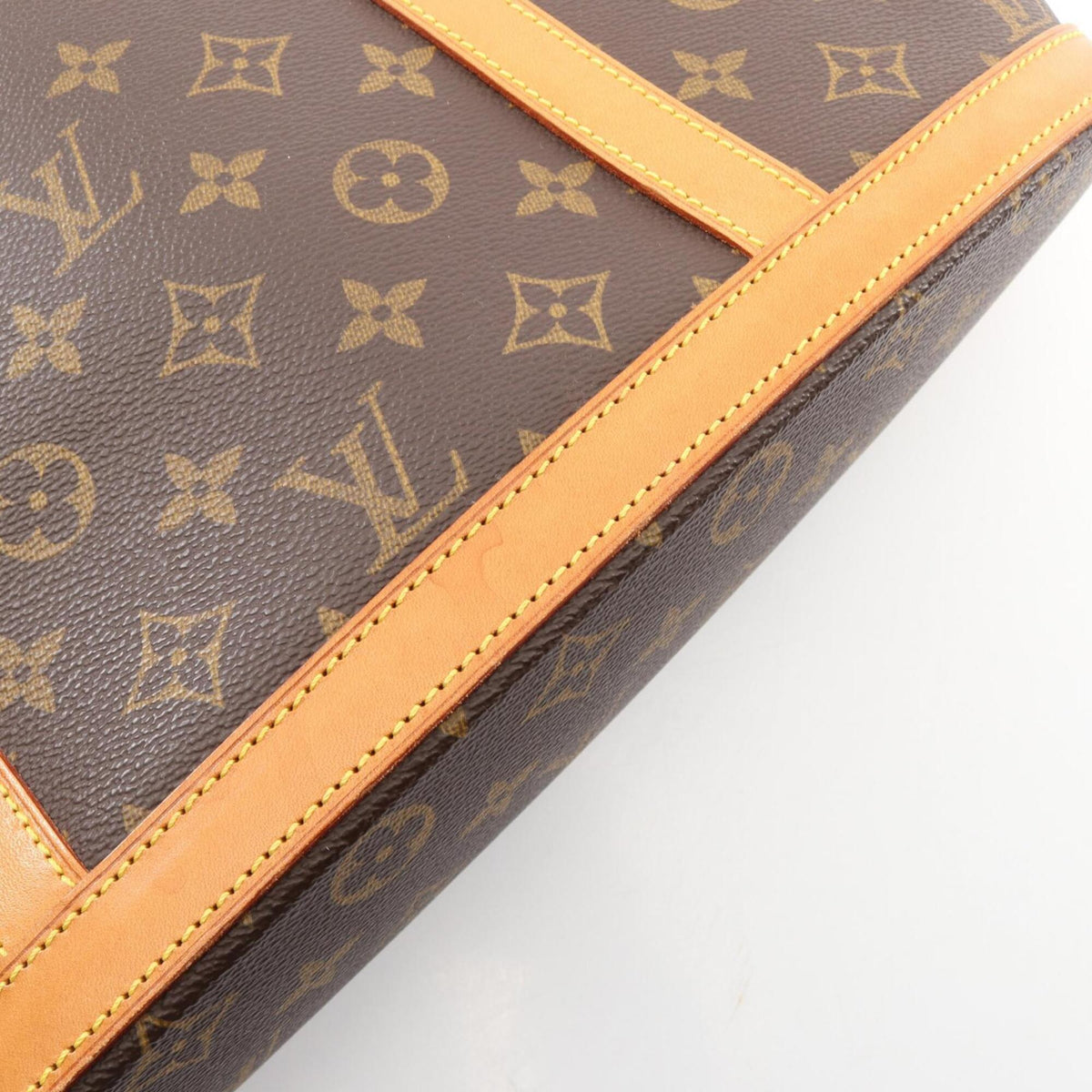 Louis Vuitton Brown Monogram Coated Canvas Leather Handbag Shoulder Bag (Pre-Owned)