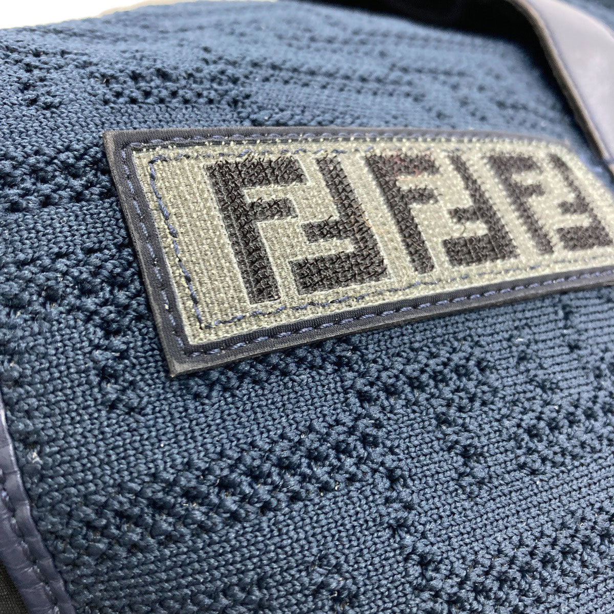 Fendi Black Navy Canvas Backpack (Pre-Owned)