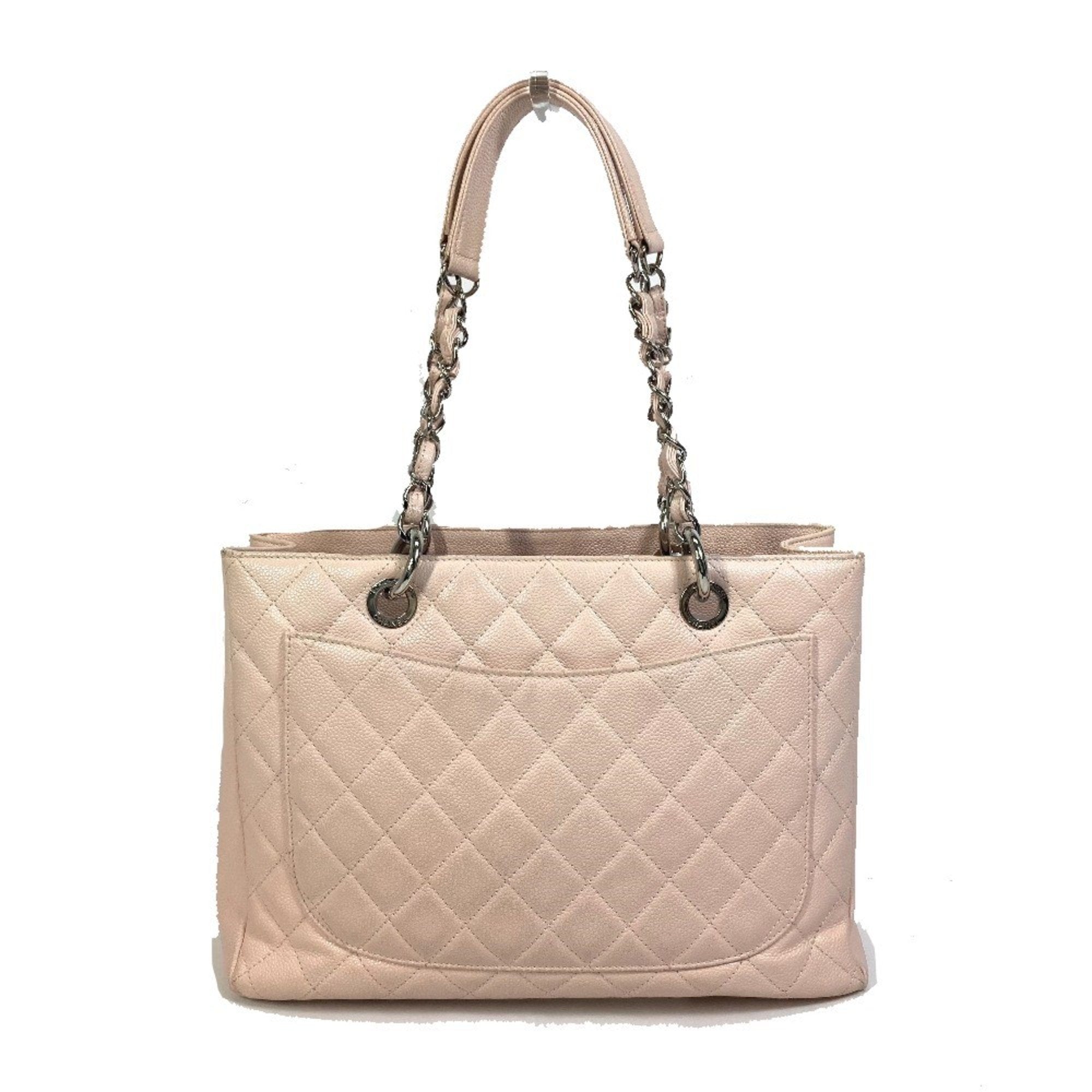 Chanel Matelasse Pink Grained Calfskin Shoulder Bag Tote Bag (Pre-Owned)