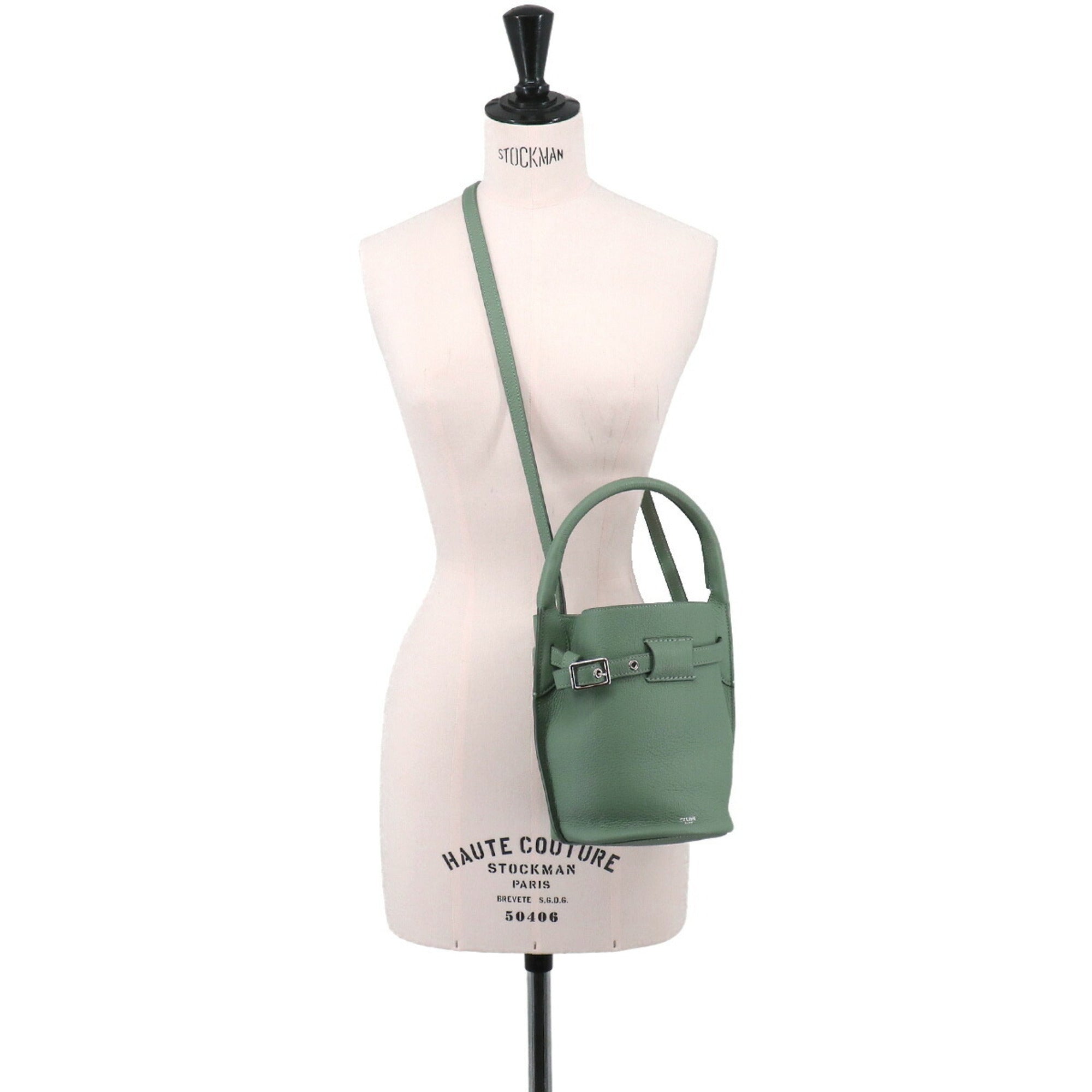 Celine Green Leather Handbag (Pre-Owned)