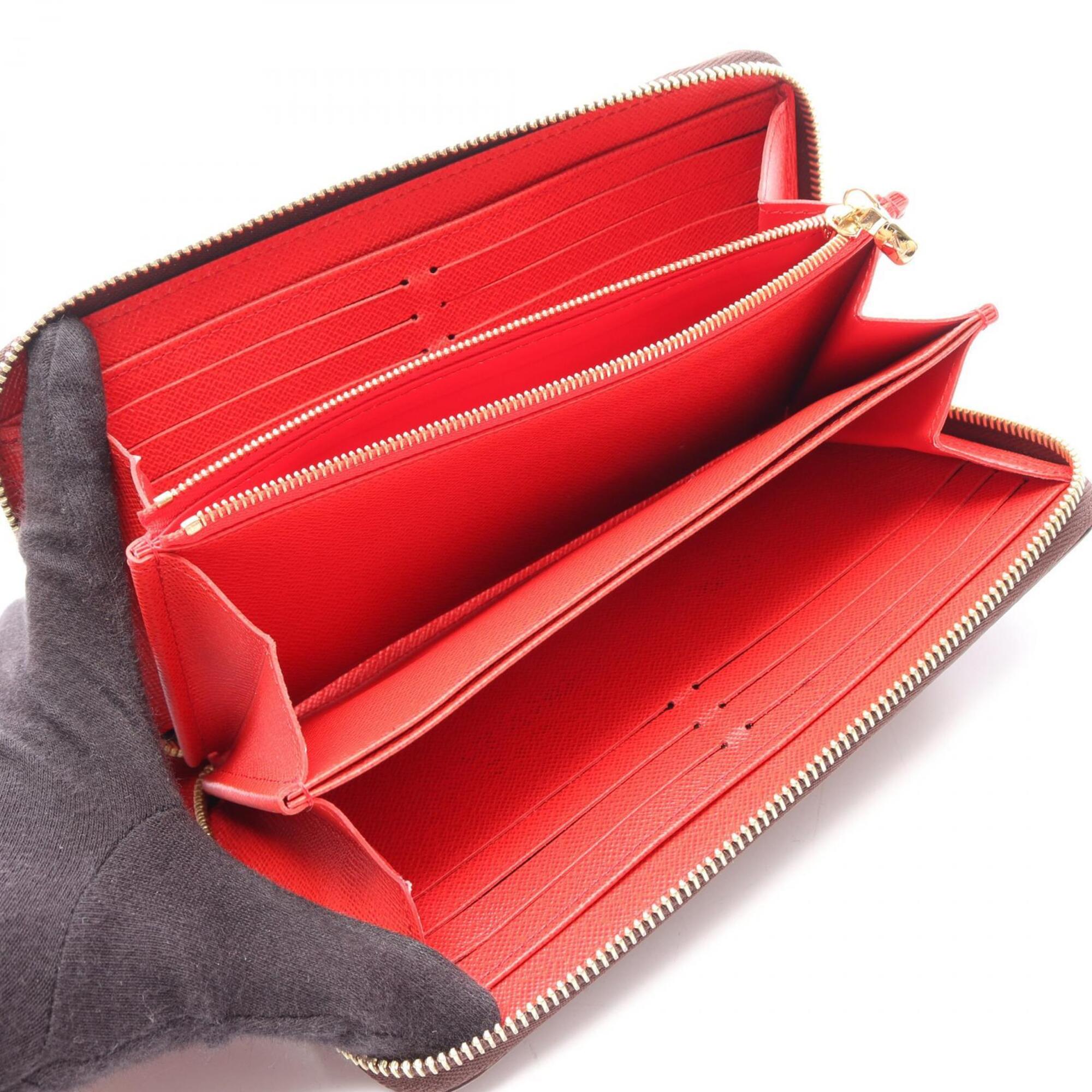 Louis Vuitton Brown Red Color Pvc Long Wallet (Bi-Fold) (Pre-Owned)