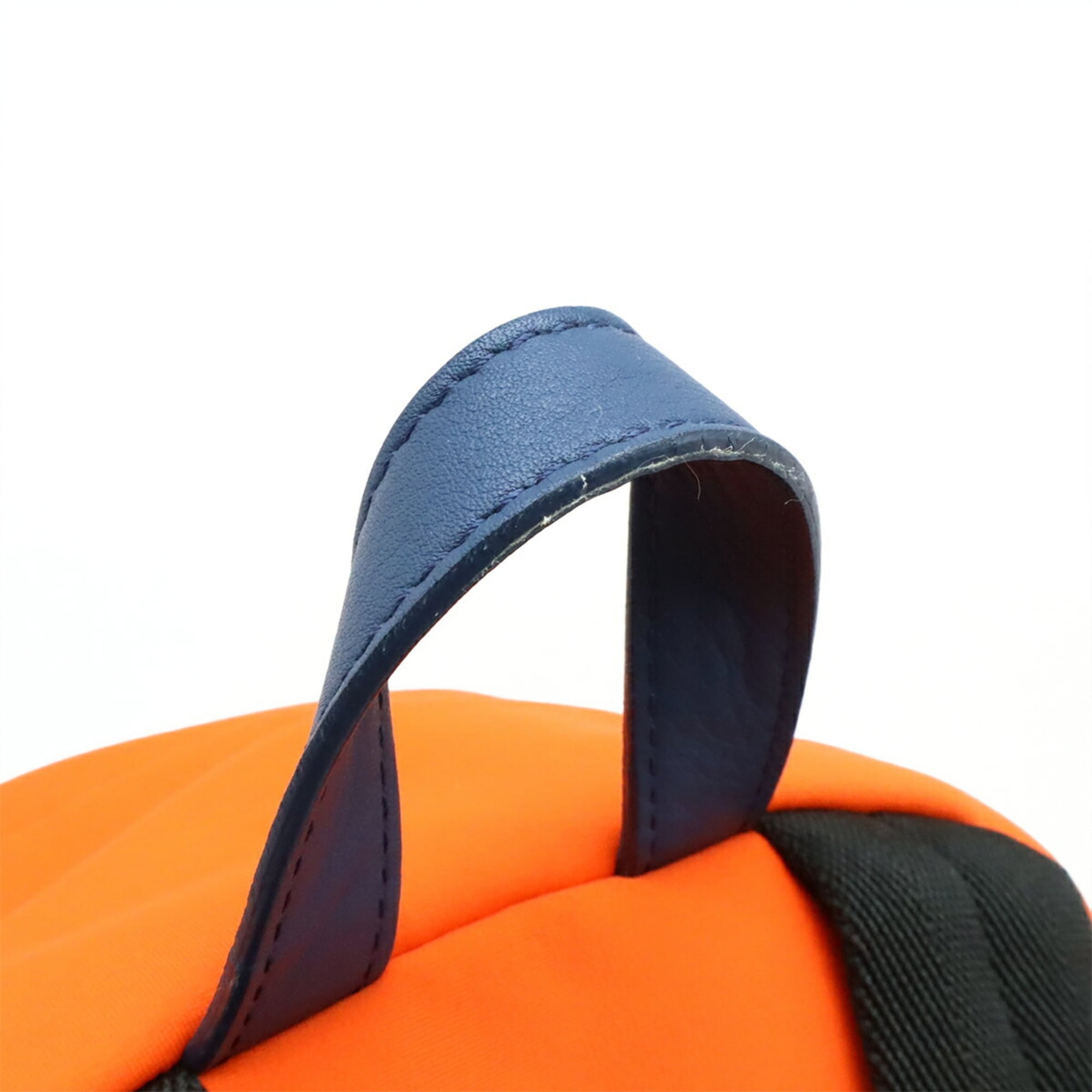 Fendi Black Orange Neoprene Leather Backpack (Pre-Owned)