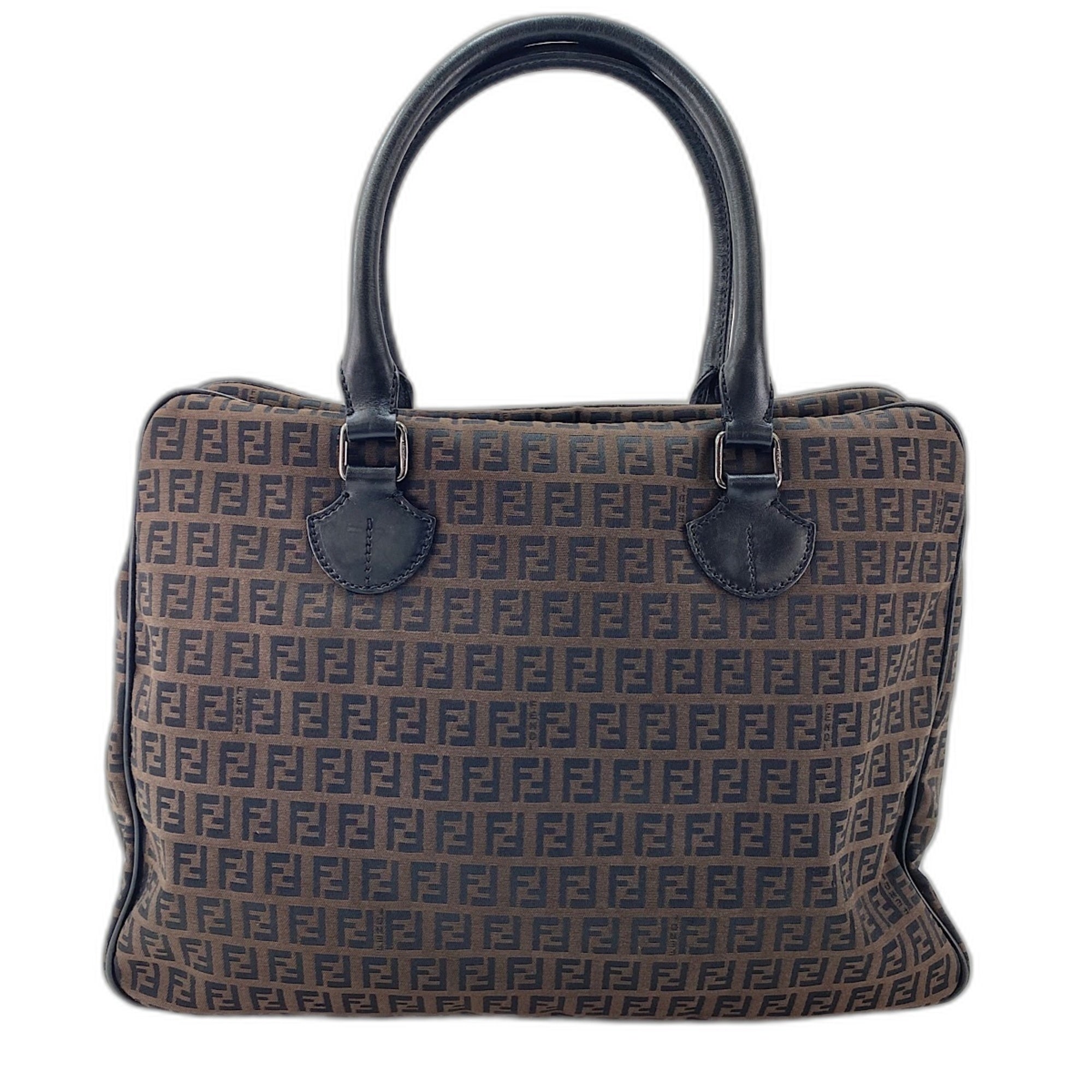 Fendi Brown Canvas Handbag (Pre-Owned)