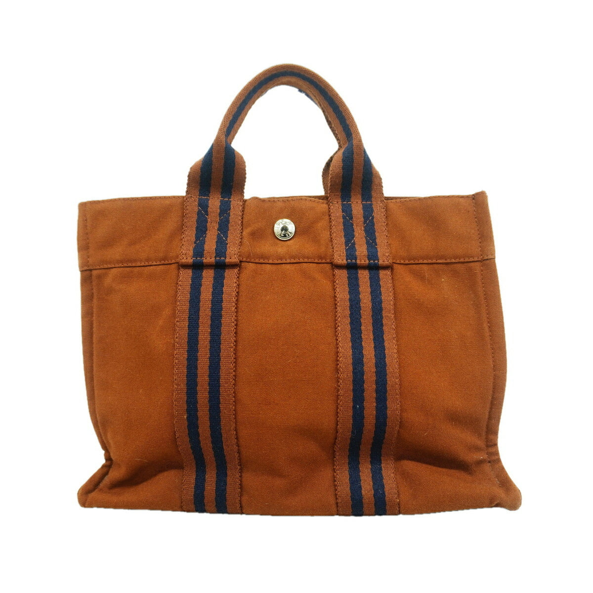 Hermes Brown Canvas Handbag (Pre-Owned)