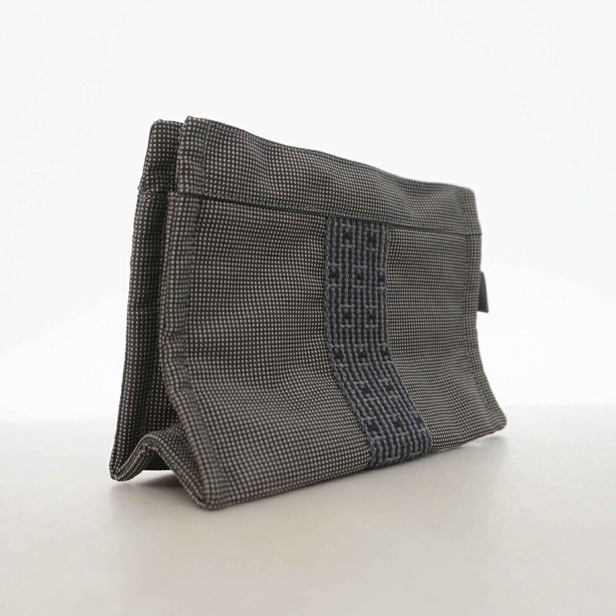 Hermes Gray Nylon Pouch (Pre-Owned)