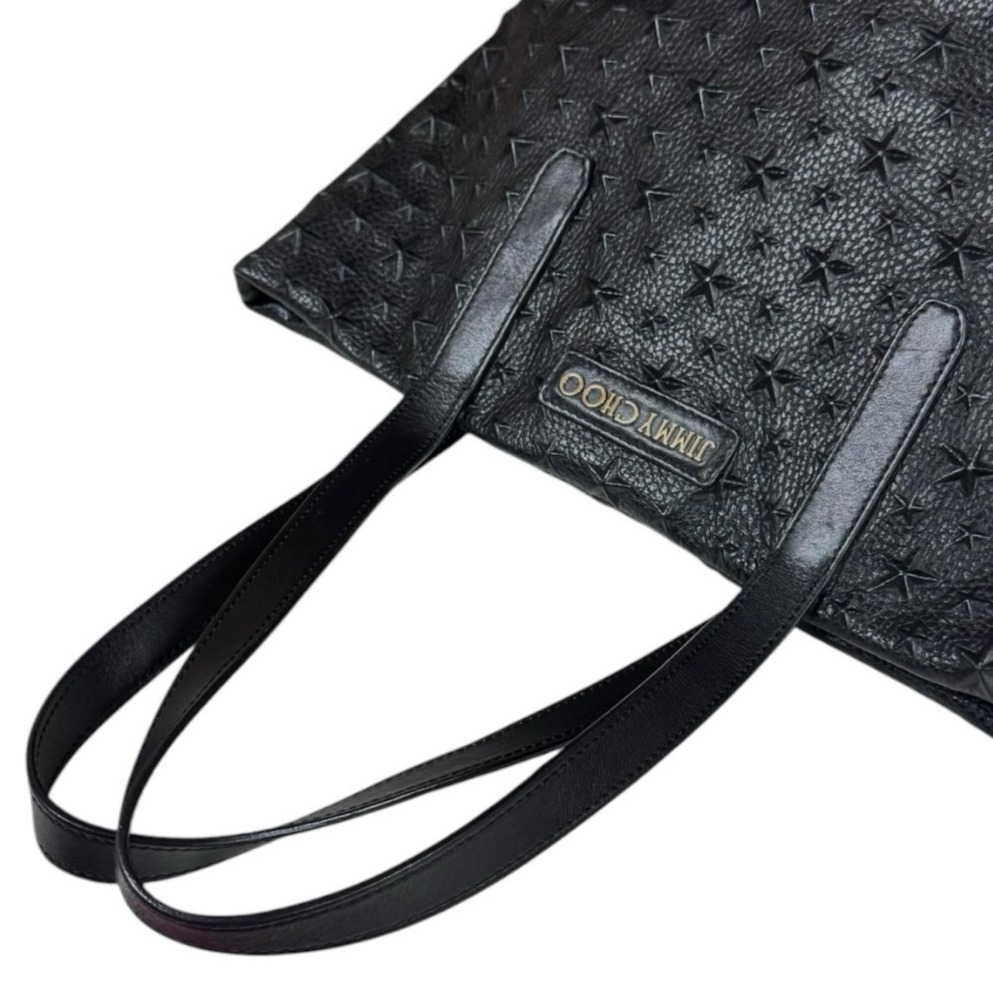Jimmy Choo Black Leather Tote Bag (Pre-Owned)