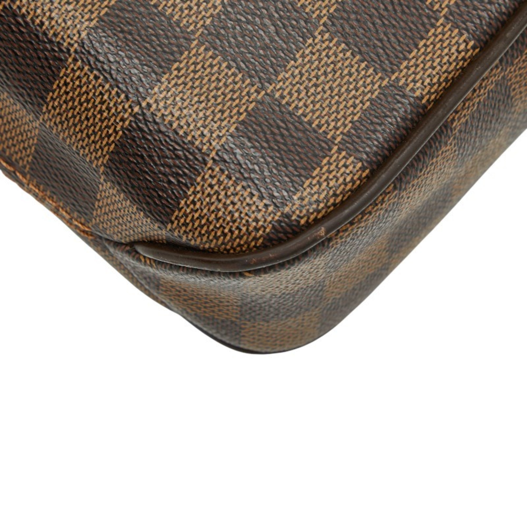 Louis Vuitton Brown Damier Canvas Pvc Leather Clutch Bag Pochette (Pre-Owned)