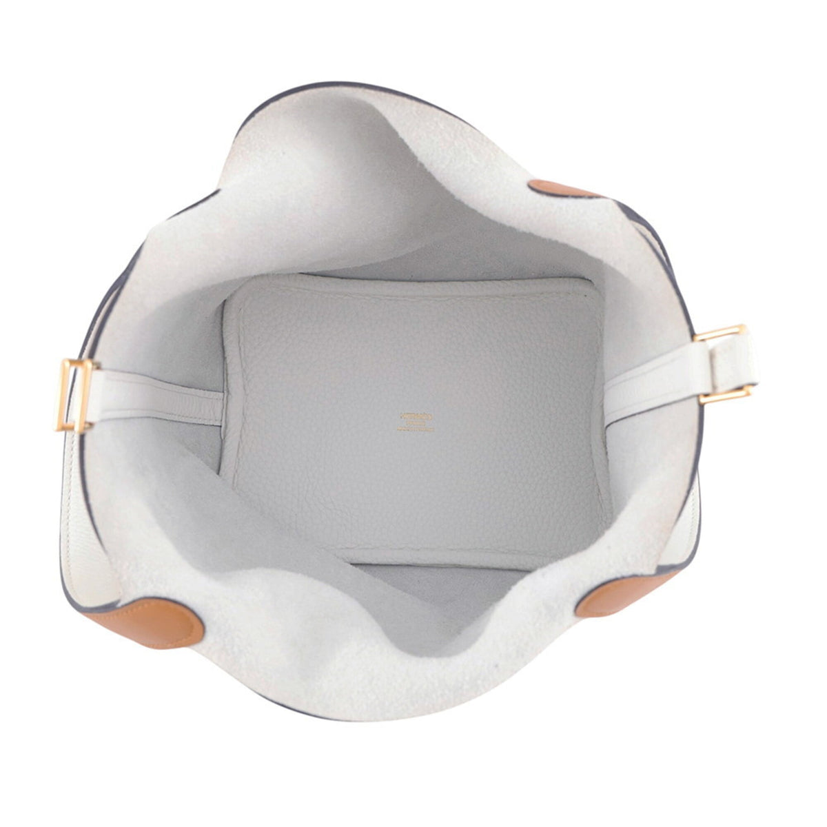 Hermes Picotin White Taurillon Clemence Leather Swift Leather Handbag (Pre-Owned)