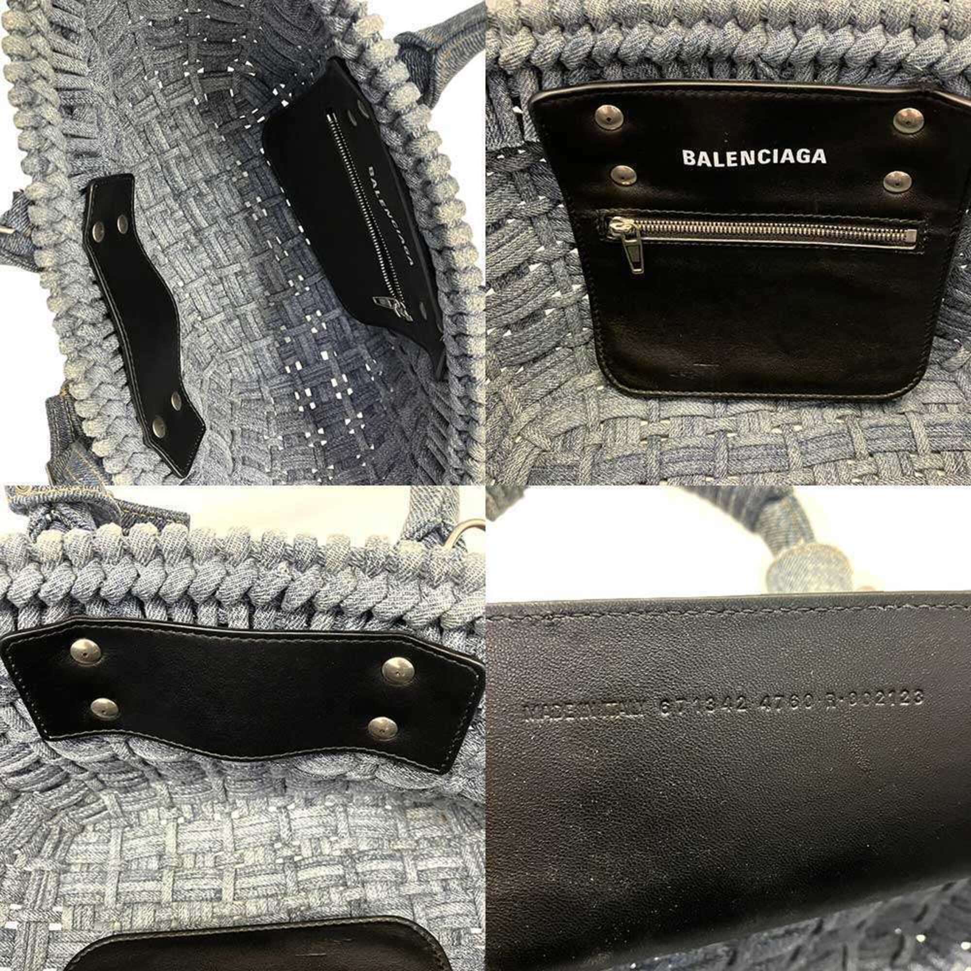 Balenciaga Denim Shoulder Bag (Pre-Owned)