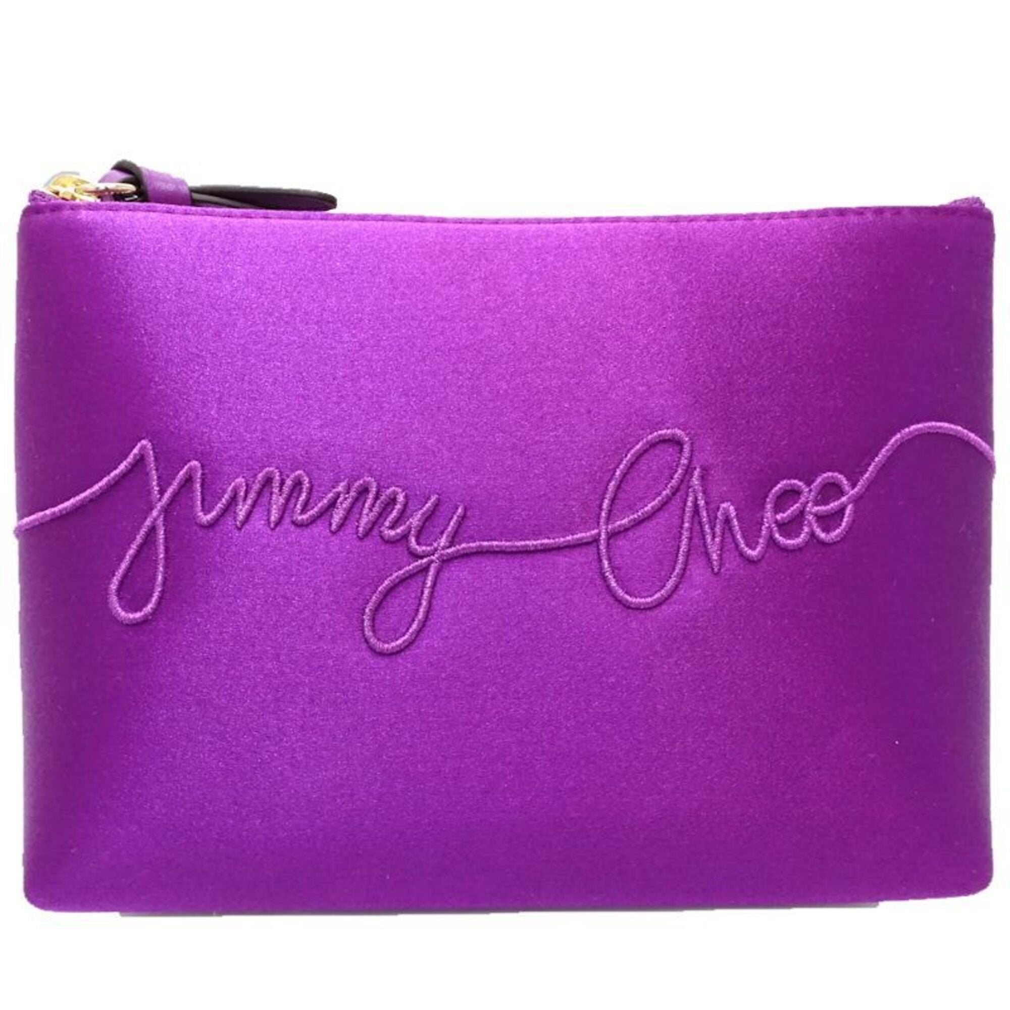 Jimmy Choo Purple Satin Pouch (Pre-Owned)