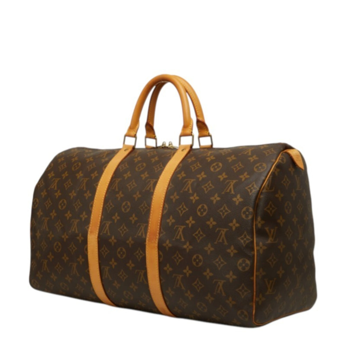 Louis Vuitton Monogram Brown Pvc Leather Boston Bag (Pre-Owned)