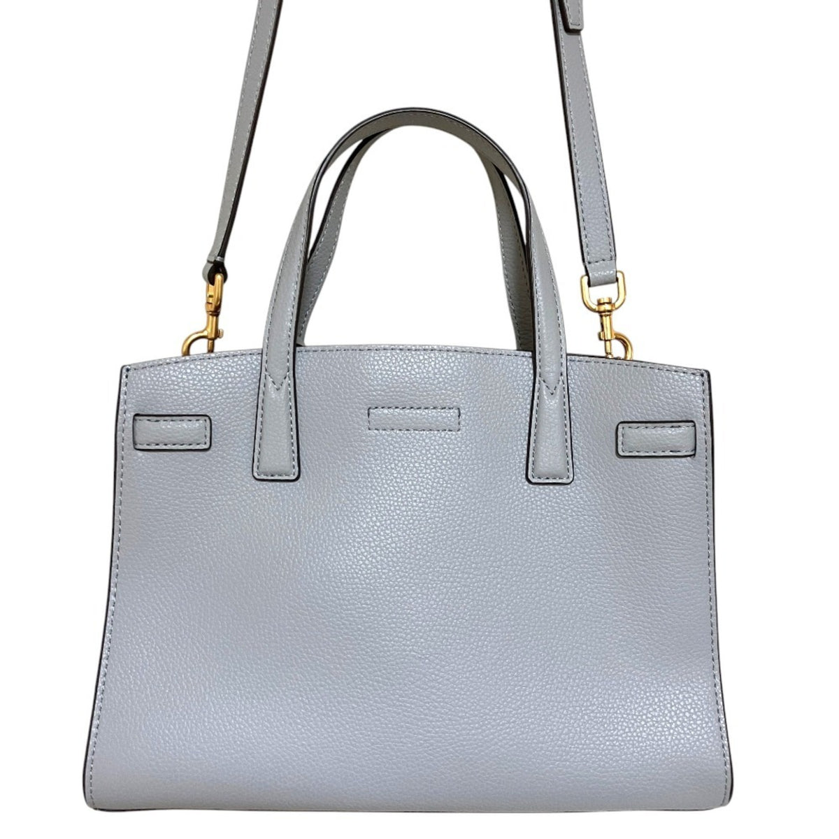 Tory Burch Light Gray Leather Handbag Shoulder Bag (Pre-Owned)