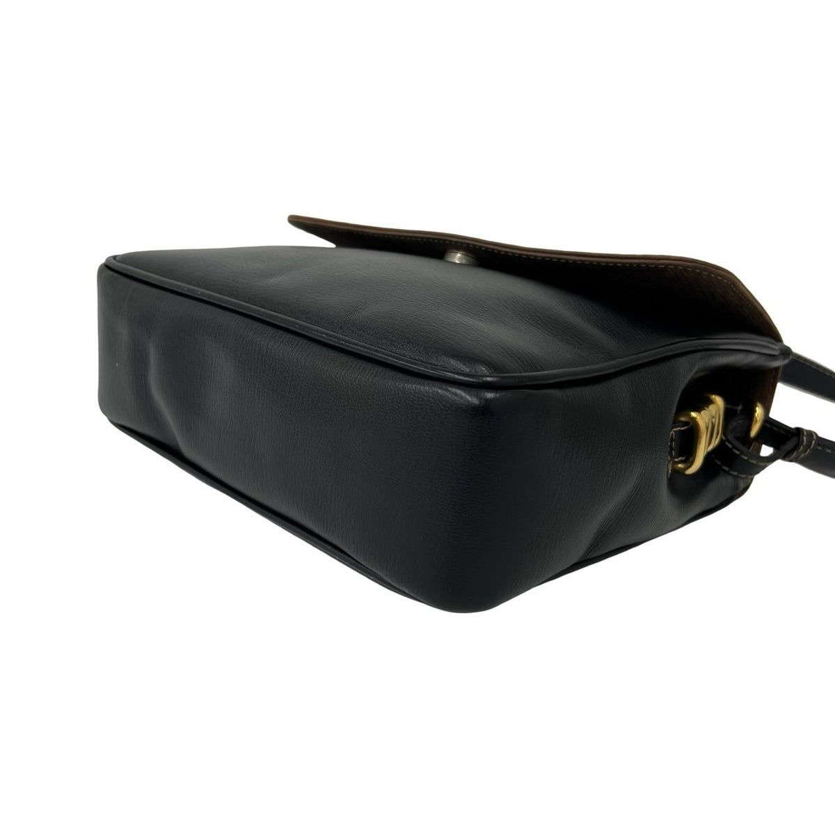 Loewe Black Brown Leather Crossbody Bag Pochette Shoulder Bag (Pre-Owned)