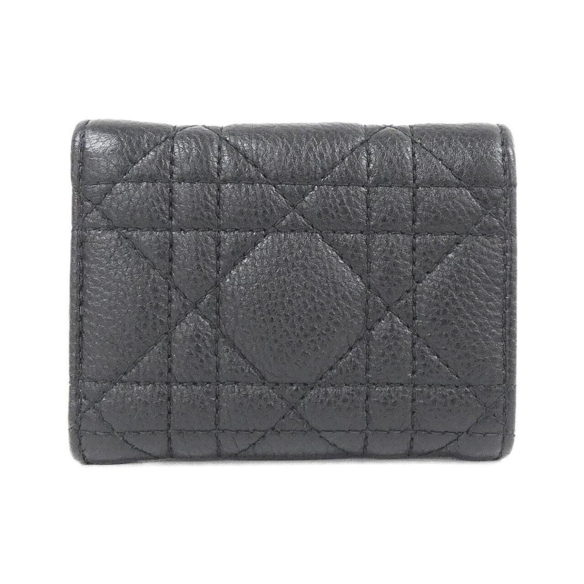 Christian Dior Black Leather Wallet (Tri-Fold) (Pre-Owned)