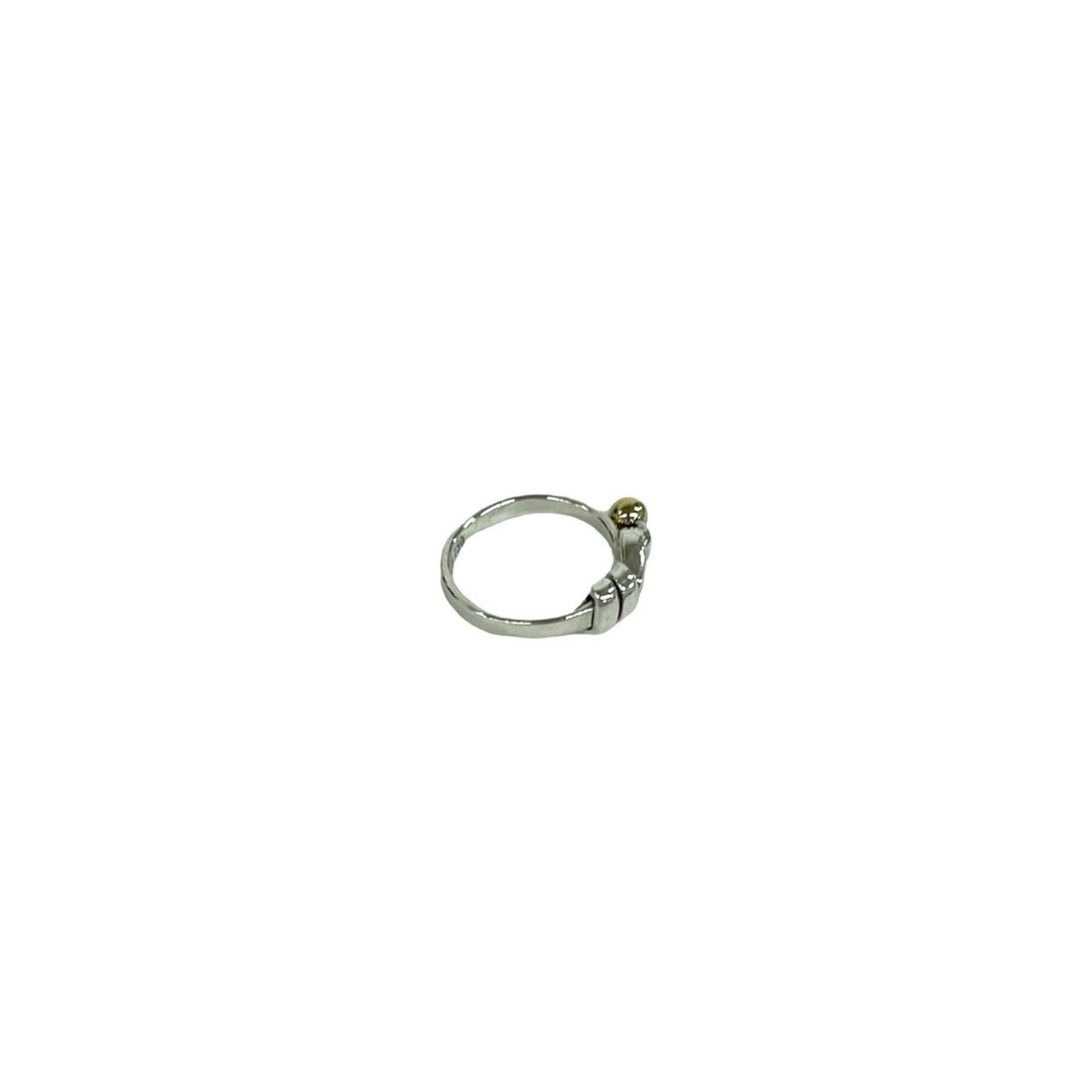 Tiffany Gold Silver Yellow Gold (18K) Silver 925 Band Ring (Pre-Owned)