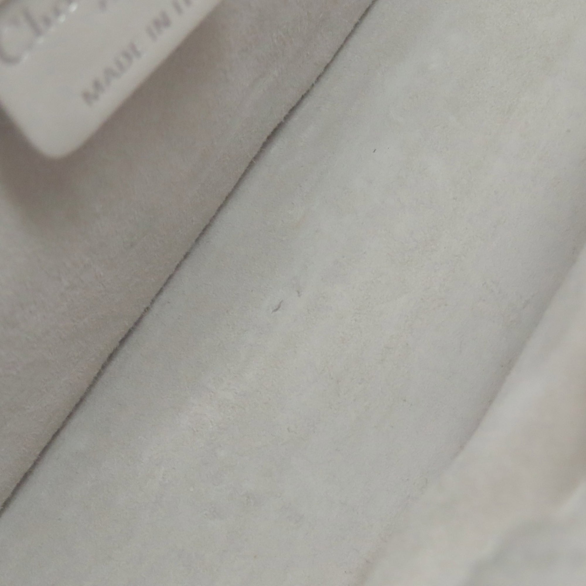 Christian Dior Gray White Leather Handbag (Pre-Owned)