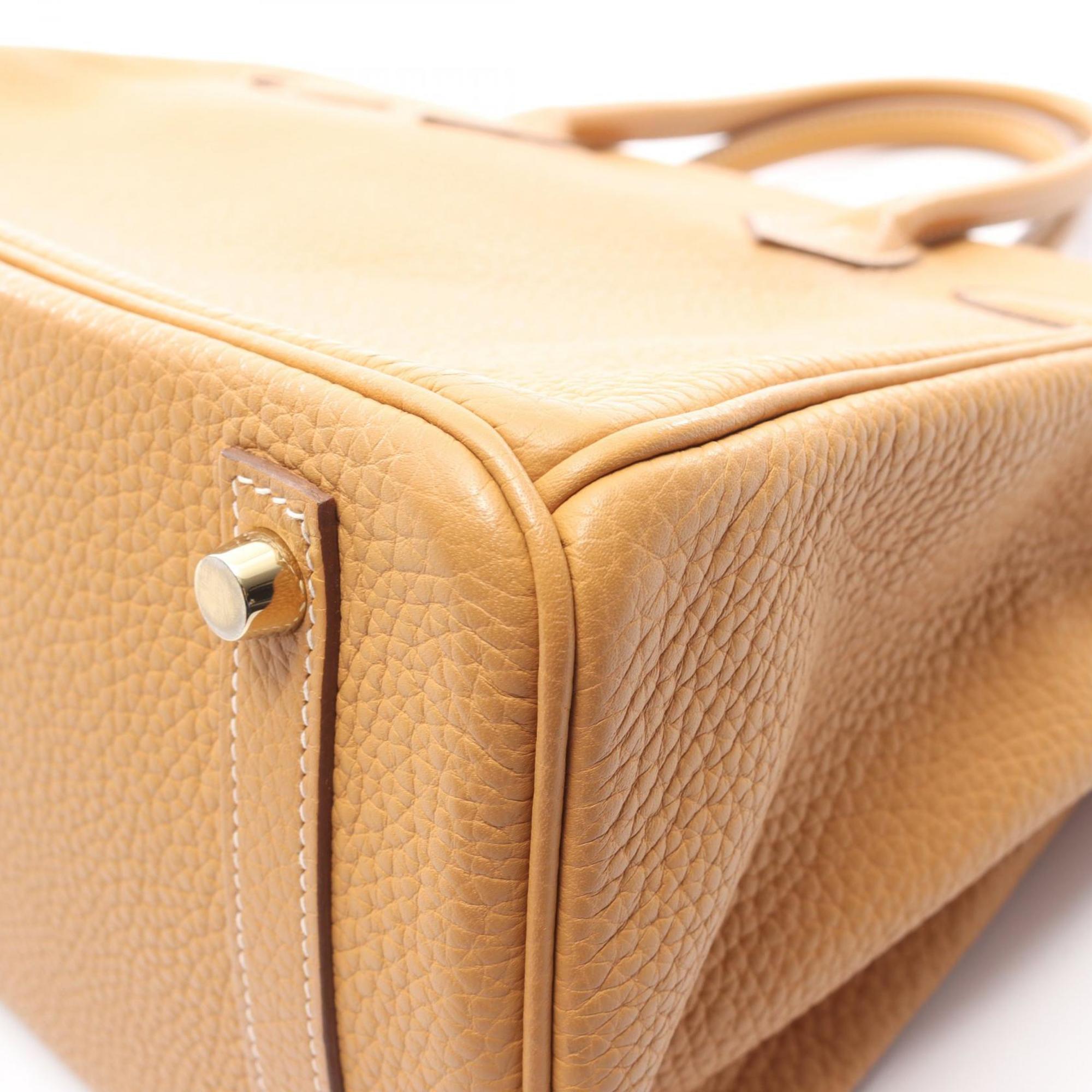 Hermes Brown Natural Sable Taurillon Clemence Leather Leather Handbag (Pre-Owned)