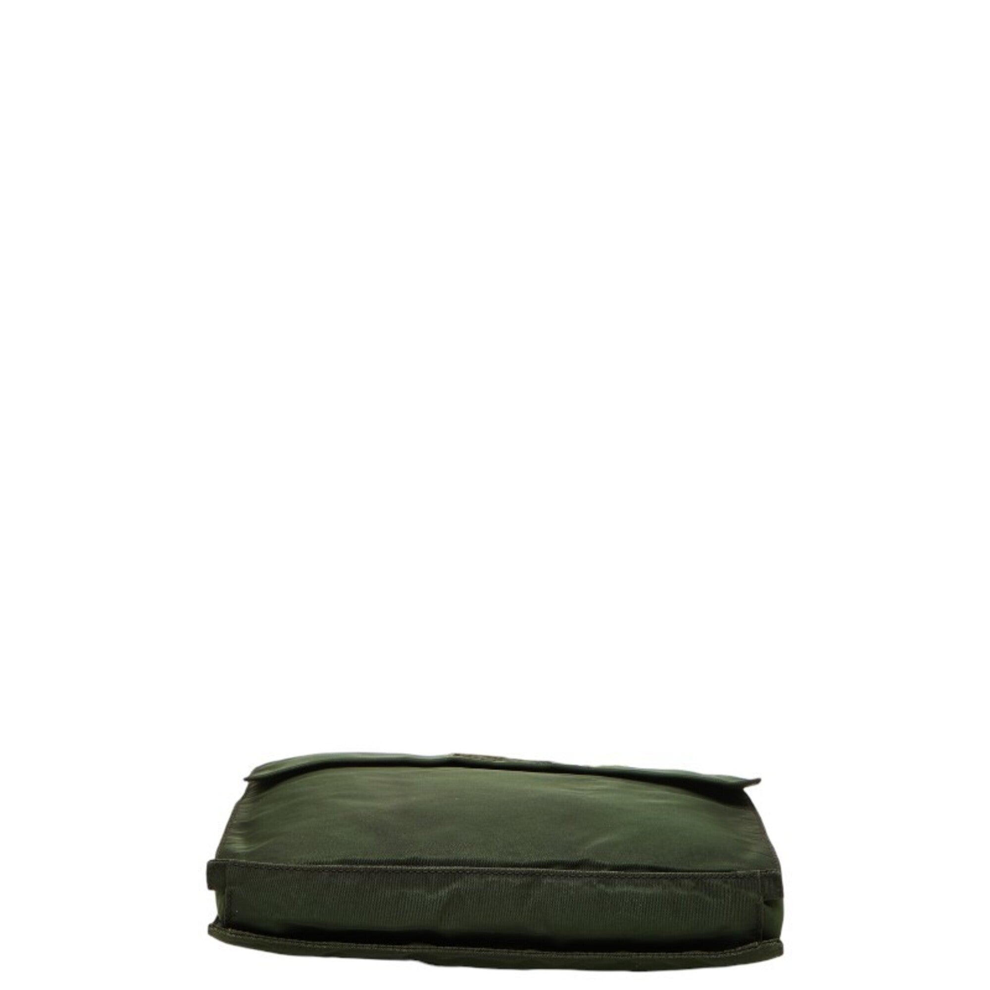 Prada Brown Khaki Nylon Shoulder Bag (Pre-Owned)