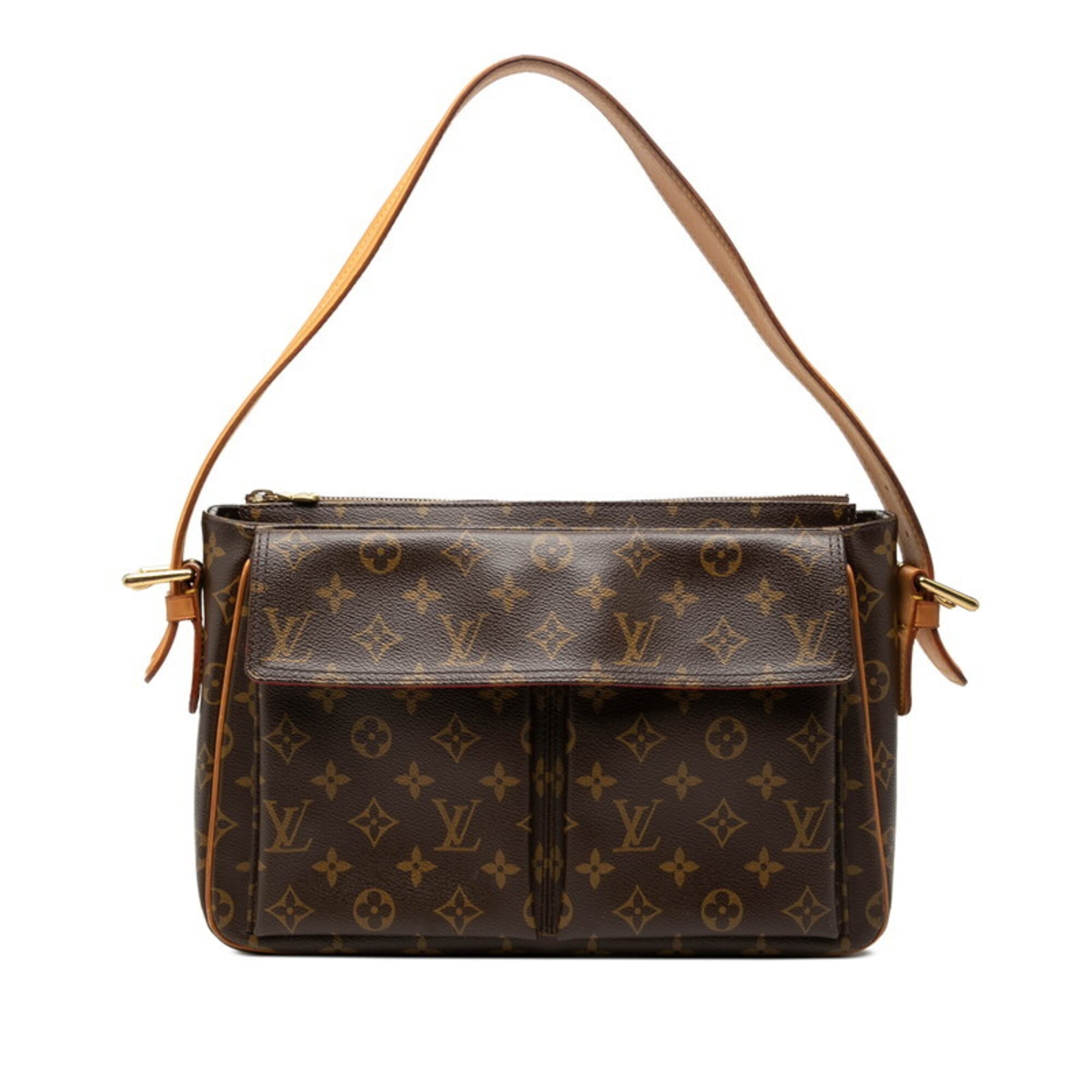 Louis Vuitton Brown Pvc Leather Shoulder Bag (Pre-Owned)