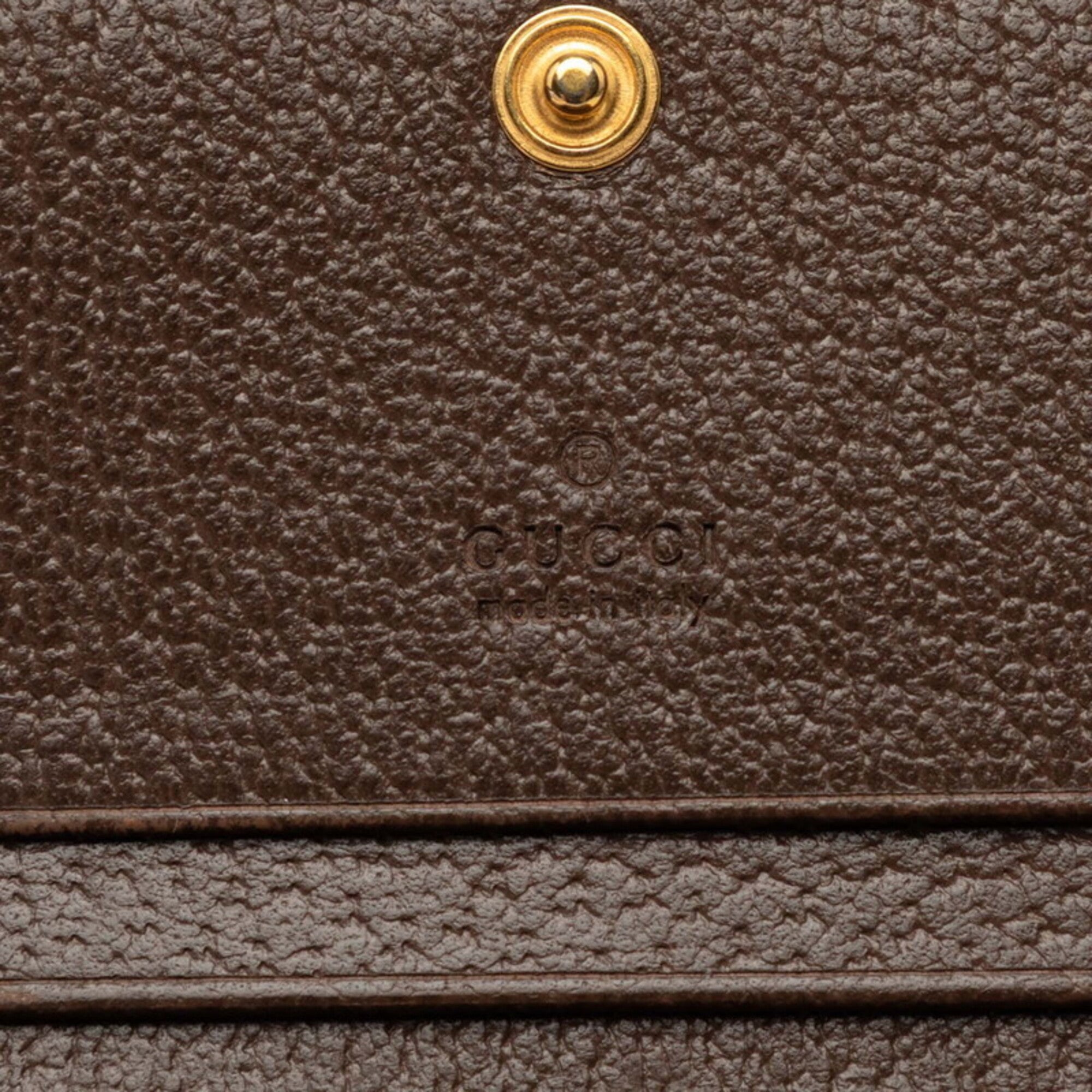 Gucci Beige Brown Pvc Leather Wallet (Bi-Fold) (Pre-Owned)