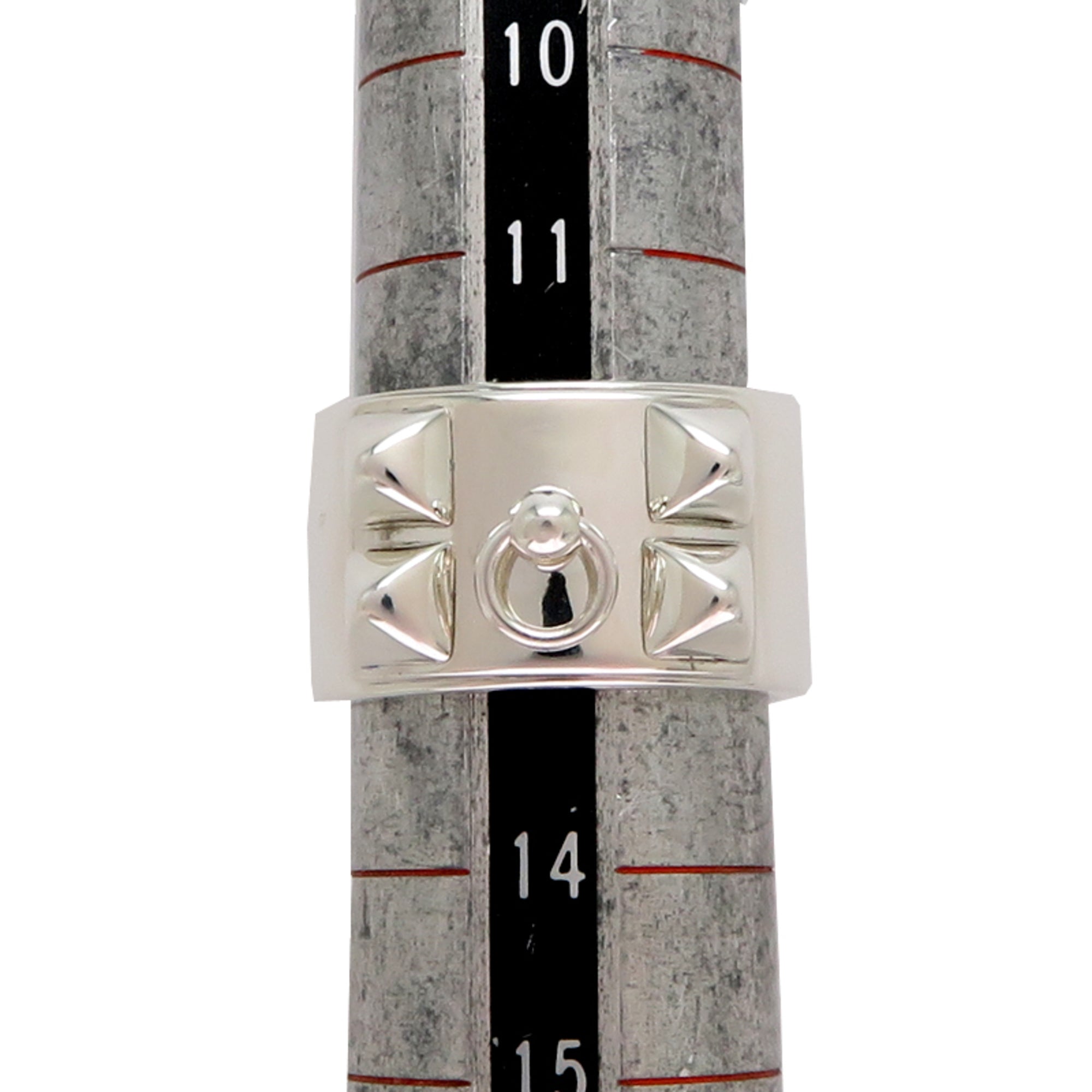Hermes Silver 925 Band Ring (Pre-Owned)