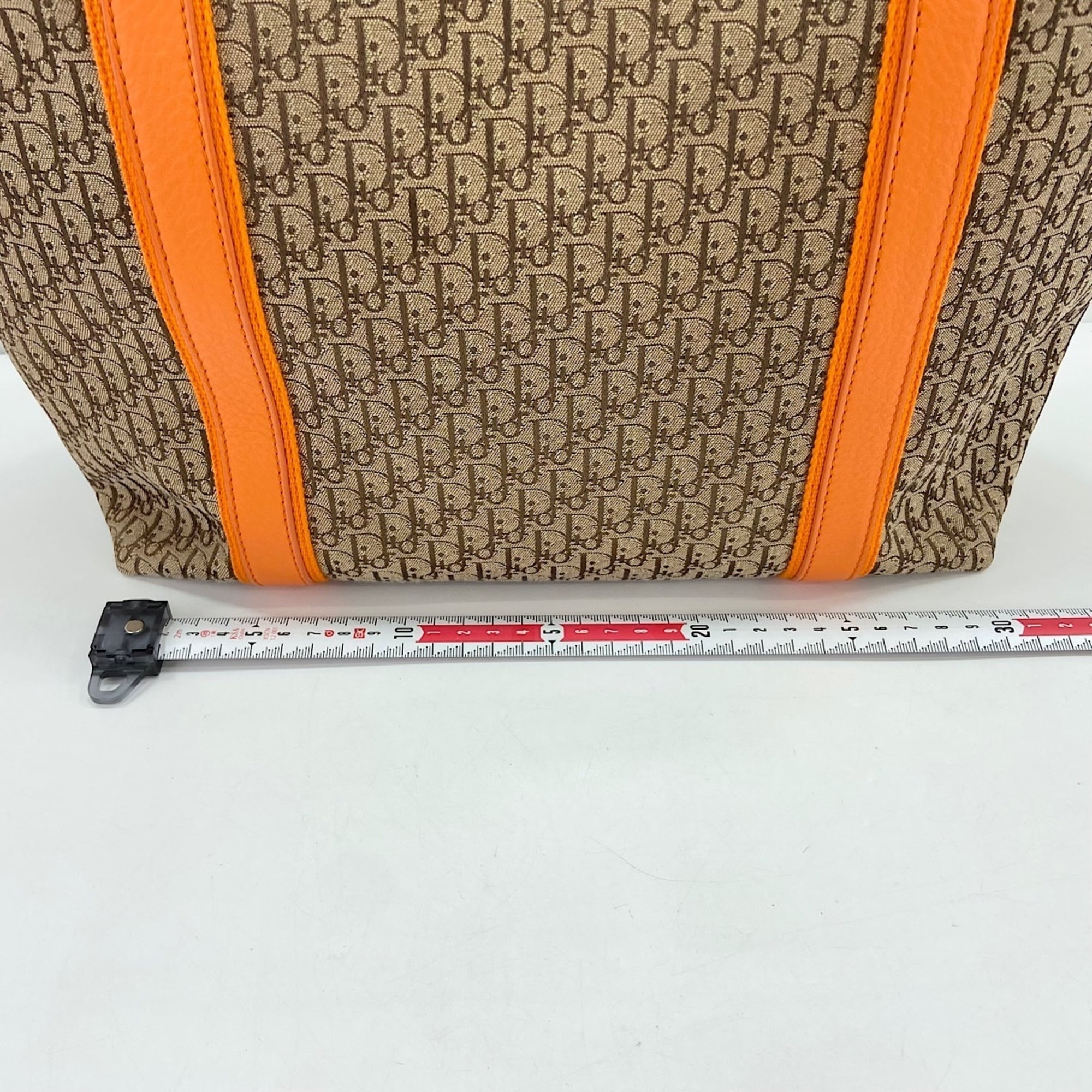 Christian Dior Orange Canvas Tote Bag (Pre-Owned)