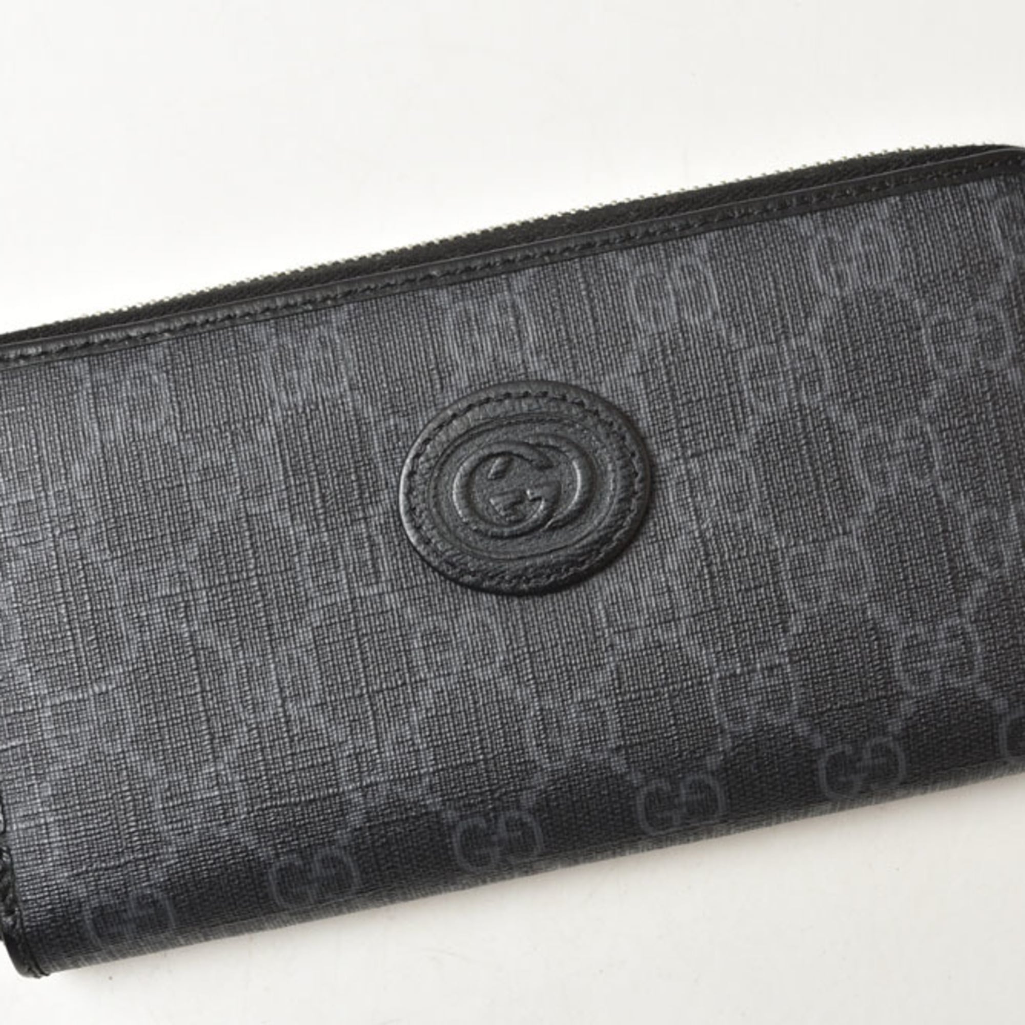 Gucci Black Gray Gg Supreme Coin Purse/Coin Case (Pre-Owned)