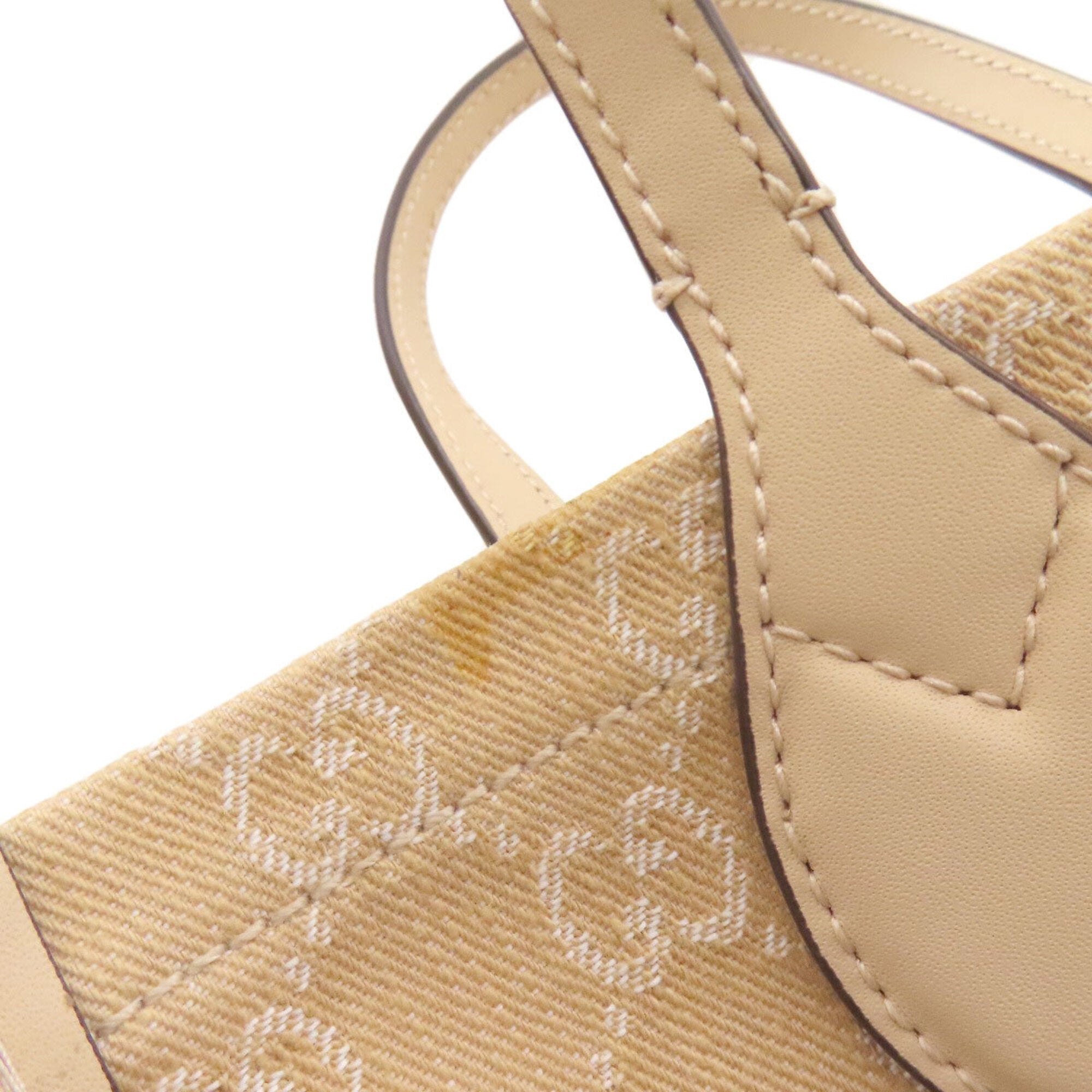 Gucci Beige Canvas Handbag Pouch (Pre-Owned)