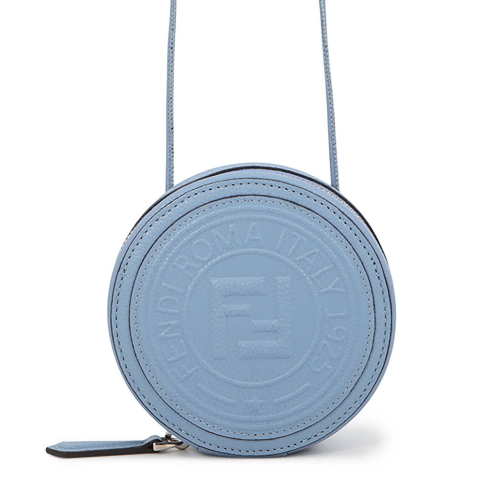 Fendi Light Blue Leather Pouch Shoulder Bag (Pre-Owned)