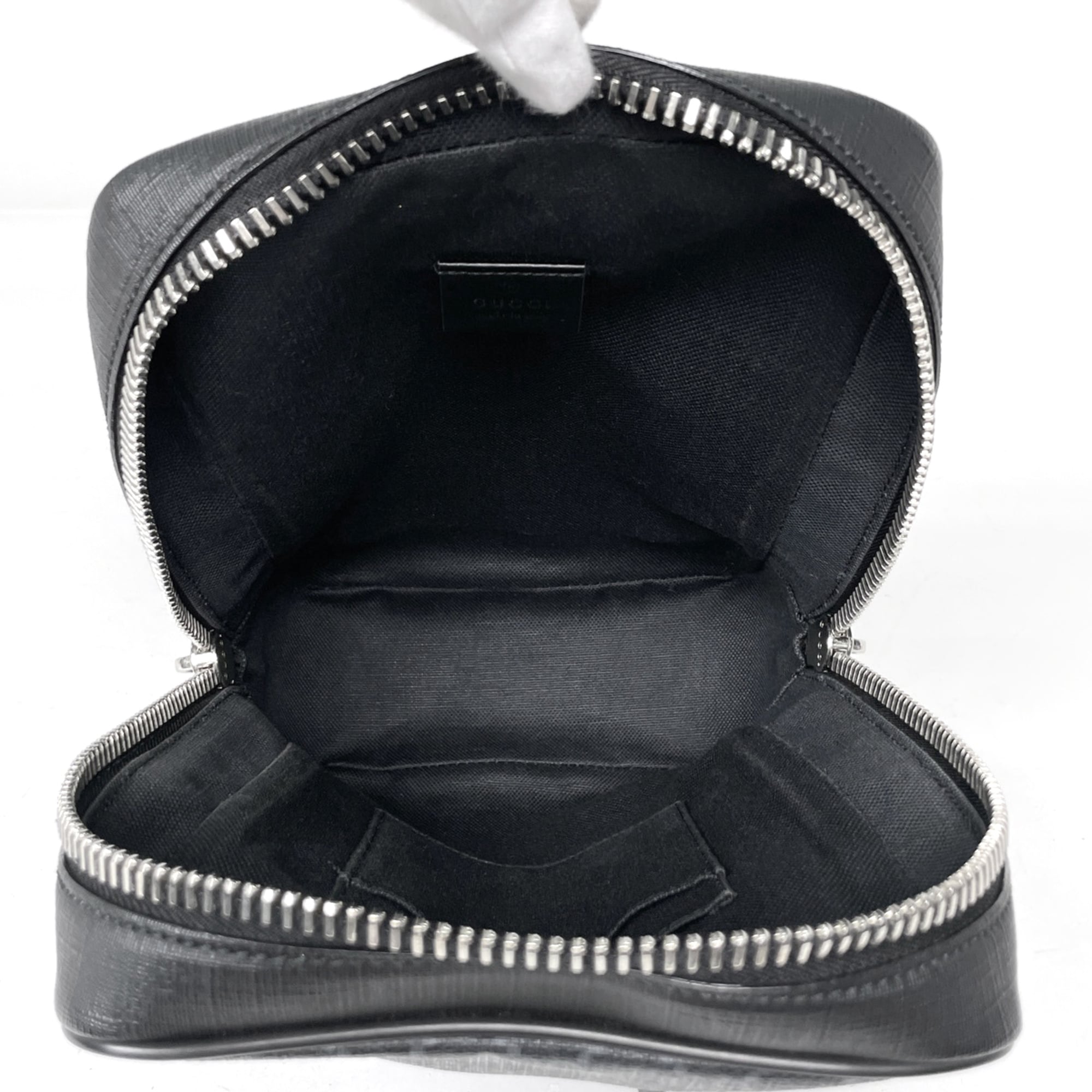 Gucci Black Coated Canvas Leather Sling Bag (Pre-Owned)