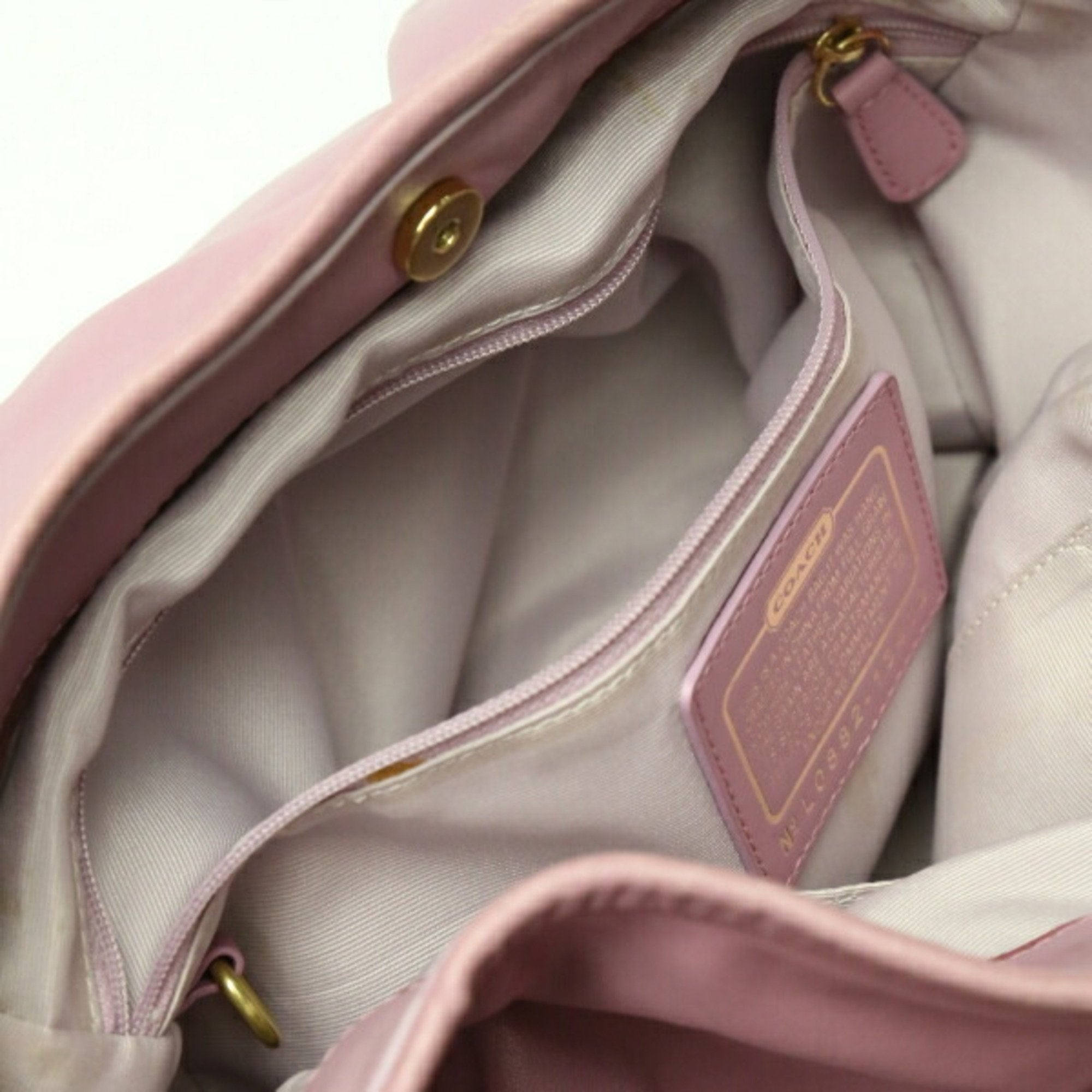 Coach Purple Leather Shoulder Bag Tote Bag (Pre-Owned)