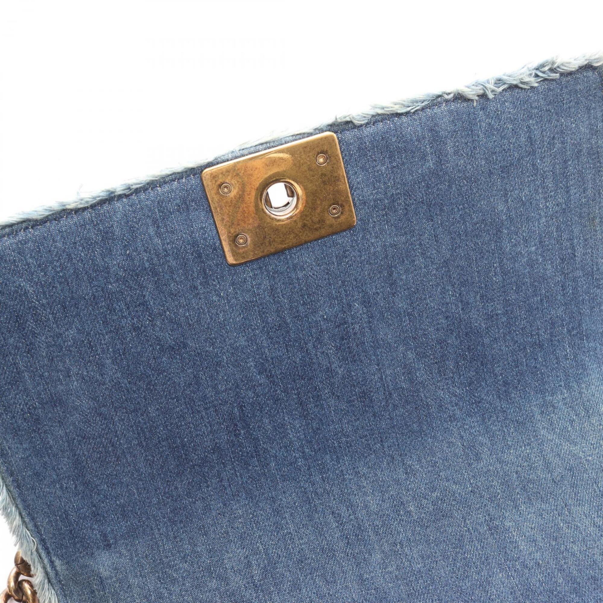Chanel Blue Multi-Color Denim Handbag Shoulder Bag (Pre-Owned)