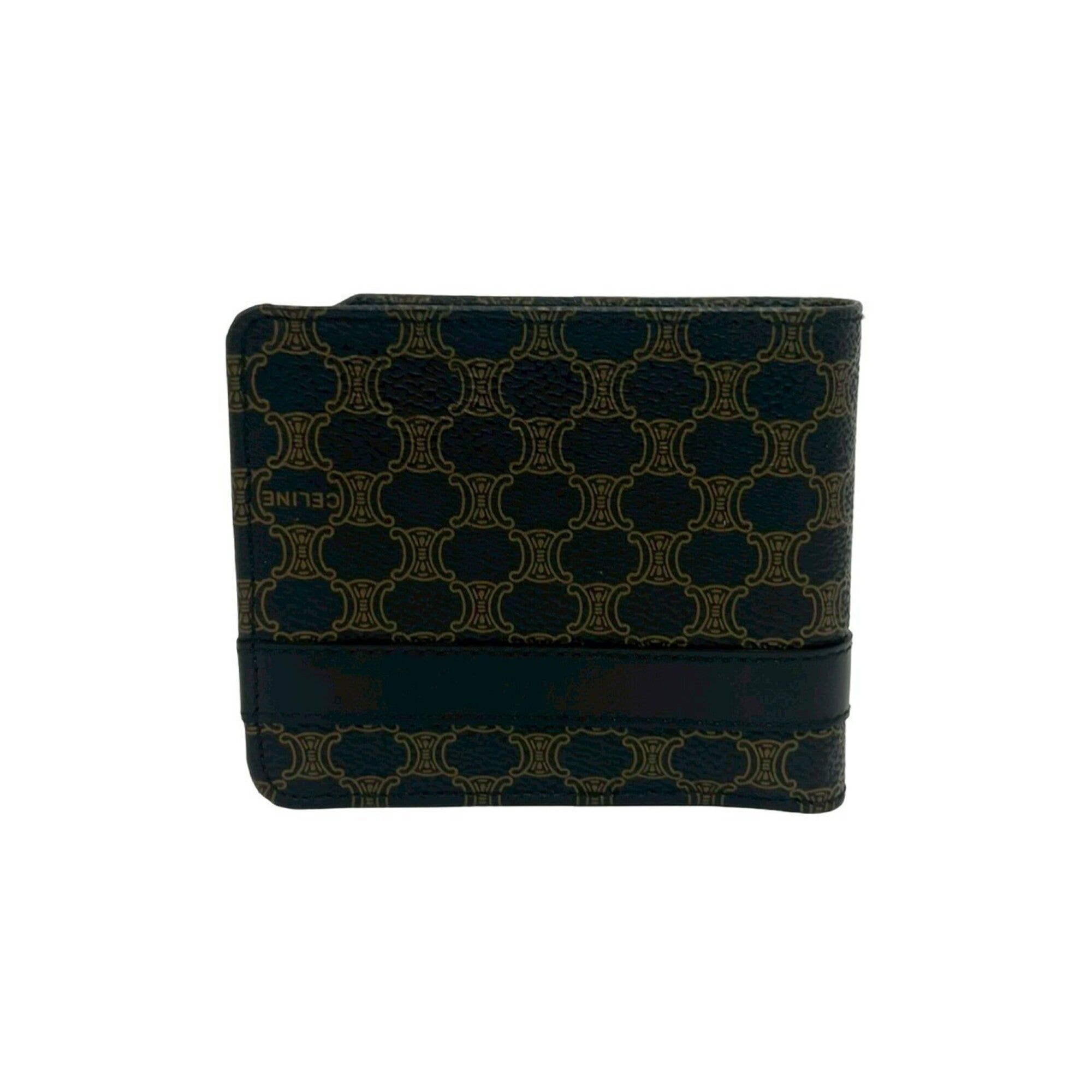 Celine Black Brown Pvc Leather Wallet (Bi-Fold) (Pre-Owned)