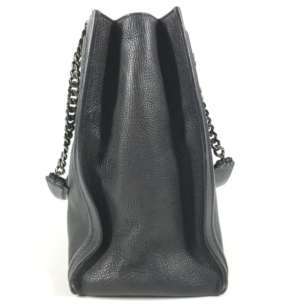 Bvlgari Black Leather Shoulder Bag Tote Bag (Pre-Owned)