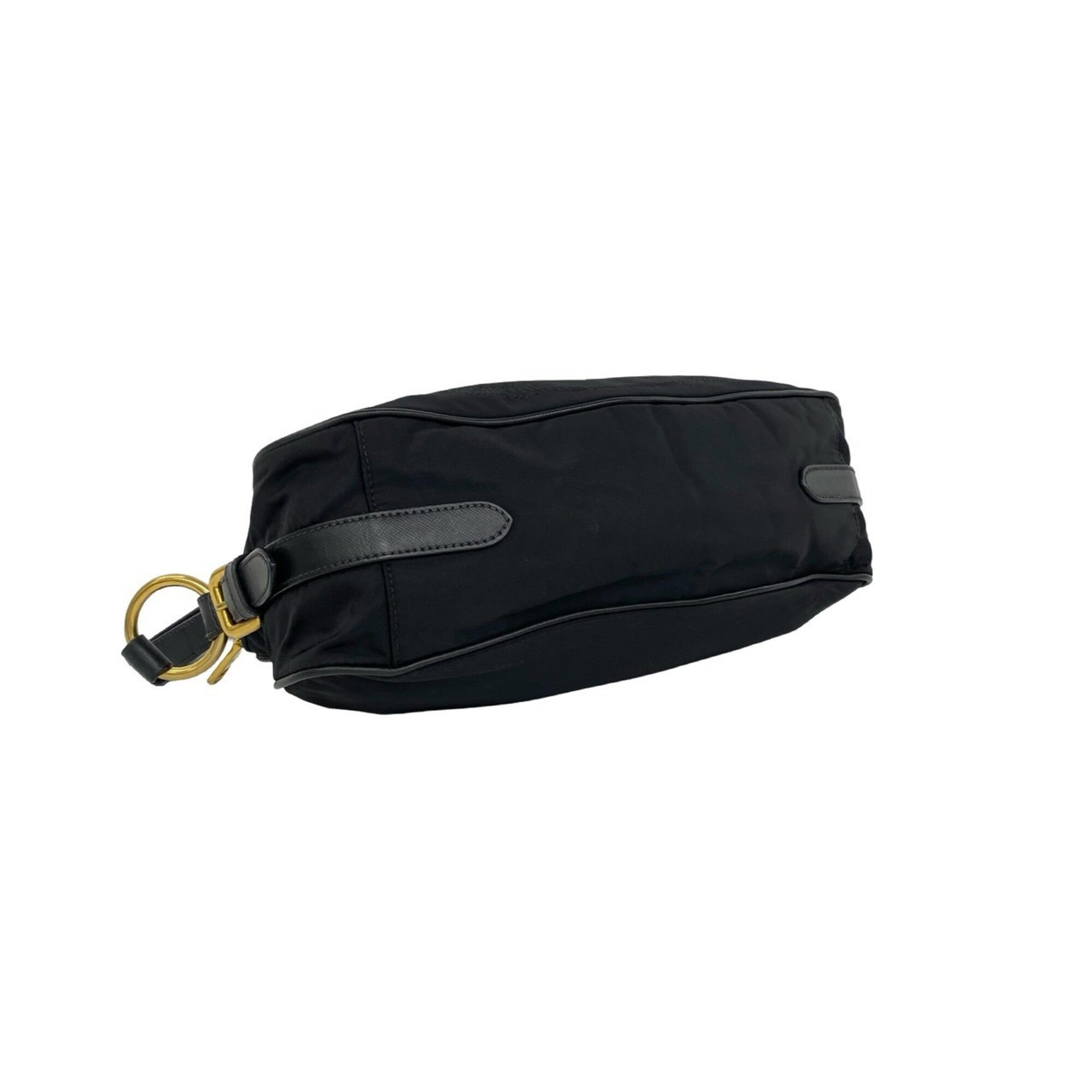 Prada Black Nylon Leather Shoulder Bag (Pre-Owned)