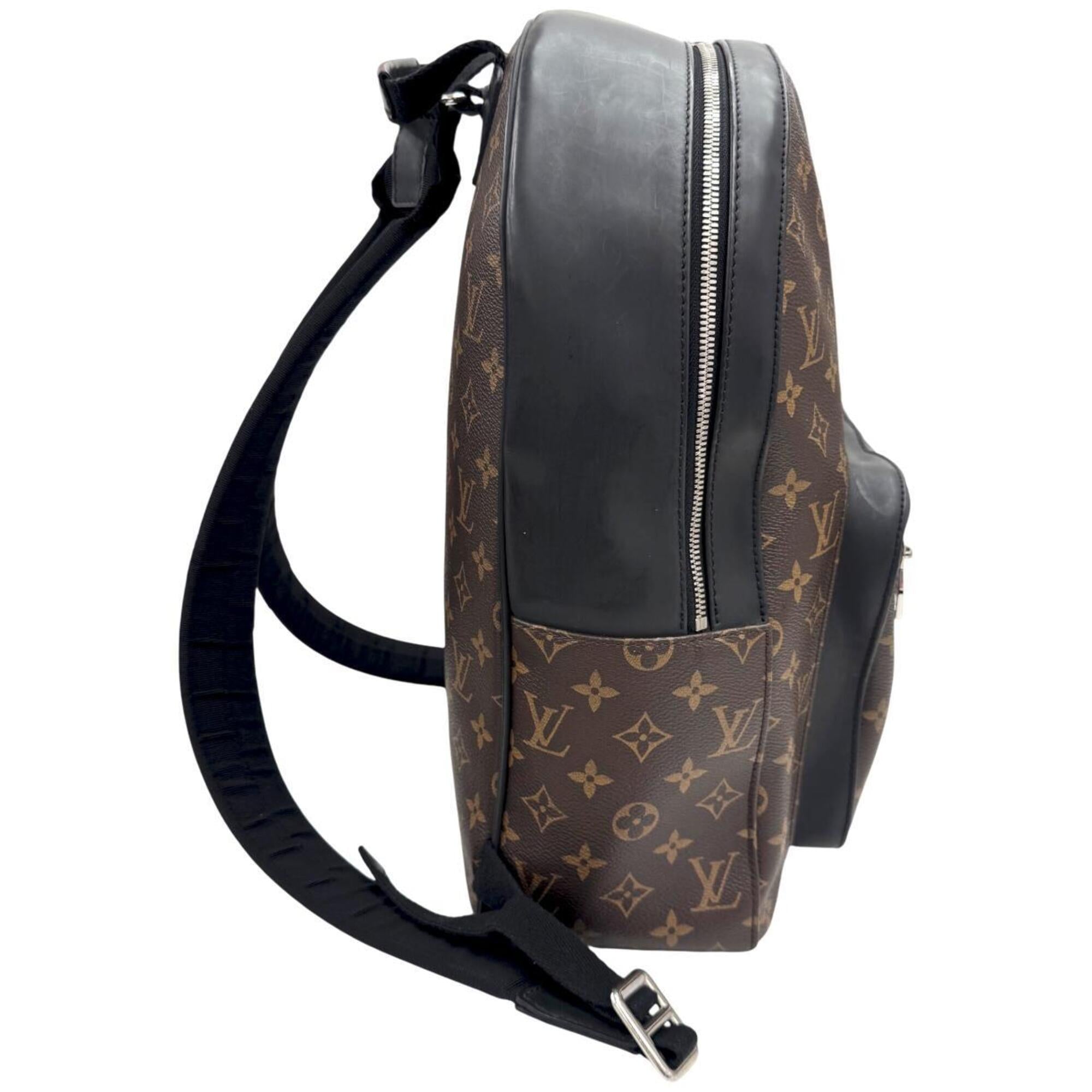 Louis Vuitton Black Brown Monogram Leather Backpack (Pre-Owned)