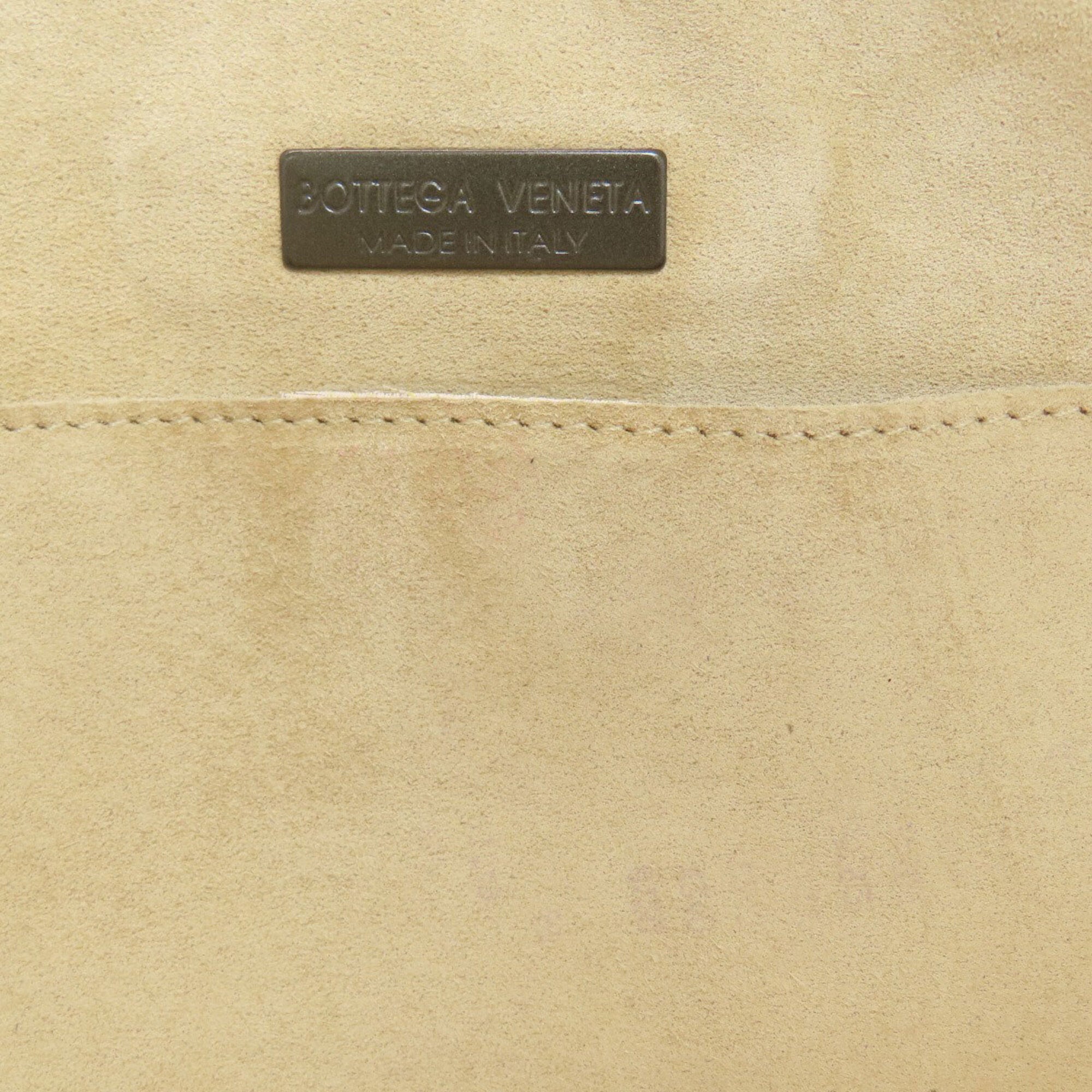 Bottega Veneta Intrecciato Dark Brown Leather Handbag (Pre-Owned)