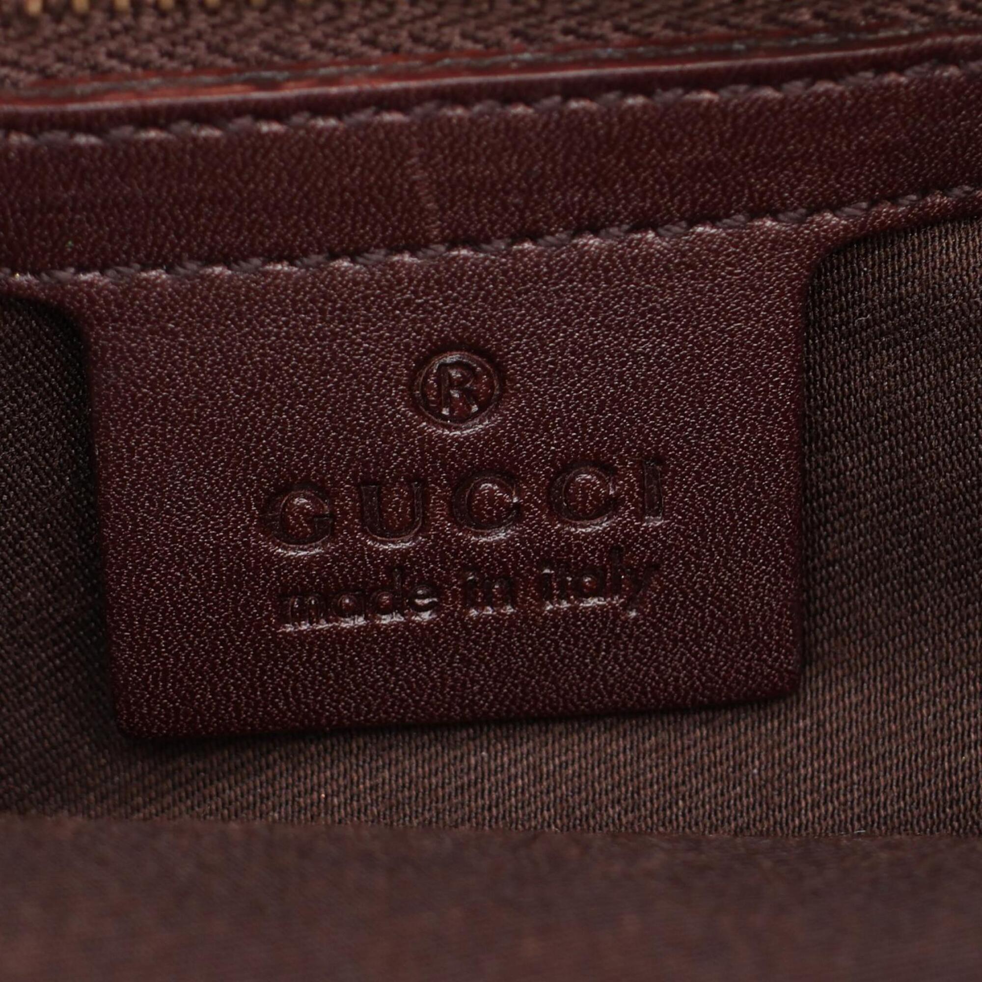 Gucci Brown Leather Handbag Shoulder Bag (Pre-Owned)