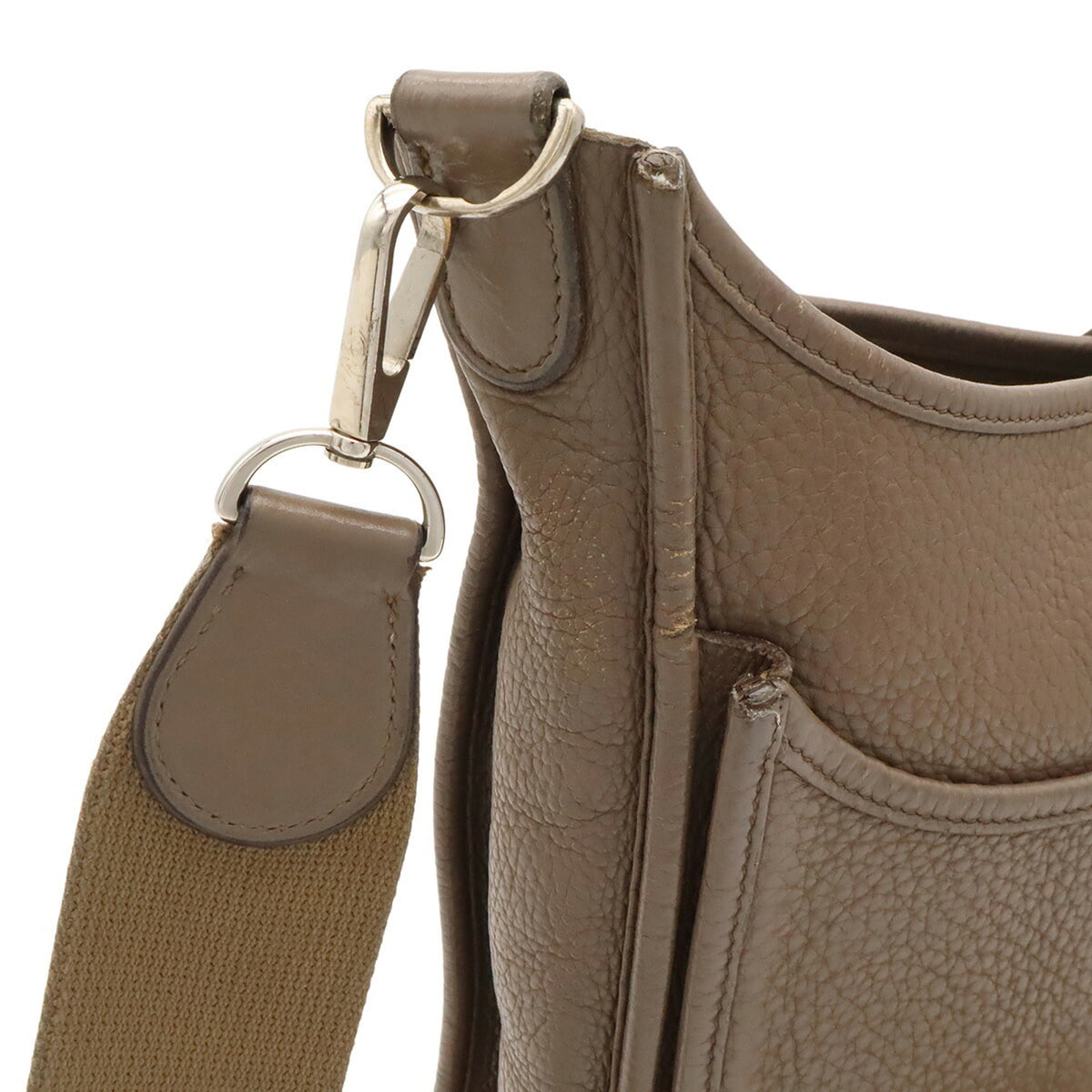 Hermes Etoupe Gray Grayish Leather Shoulder Bag (Pre-Owned)