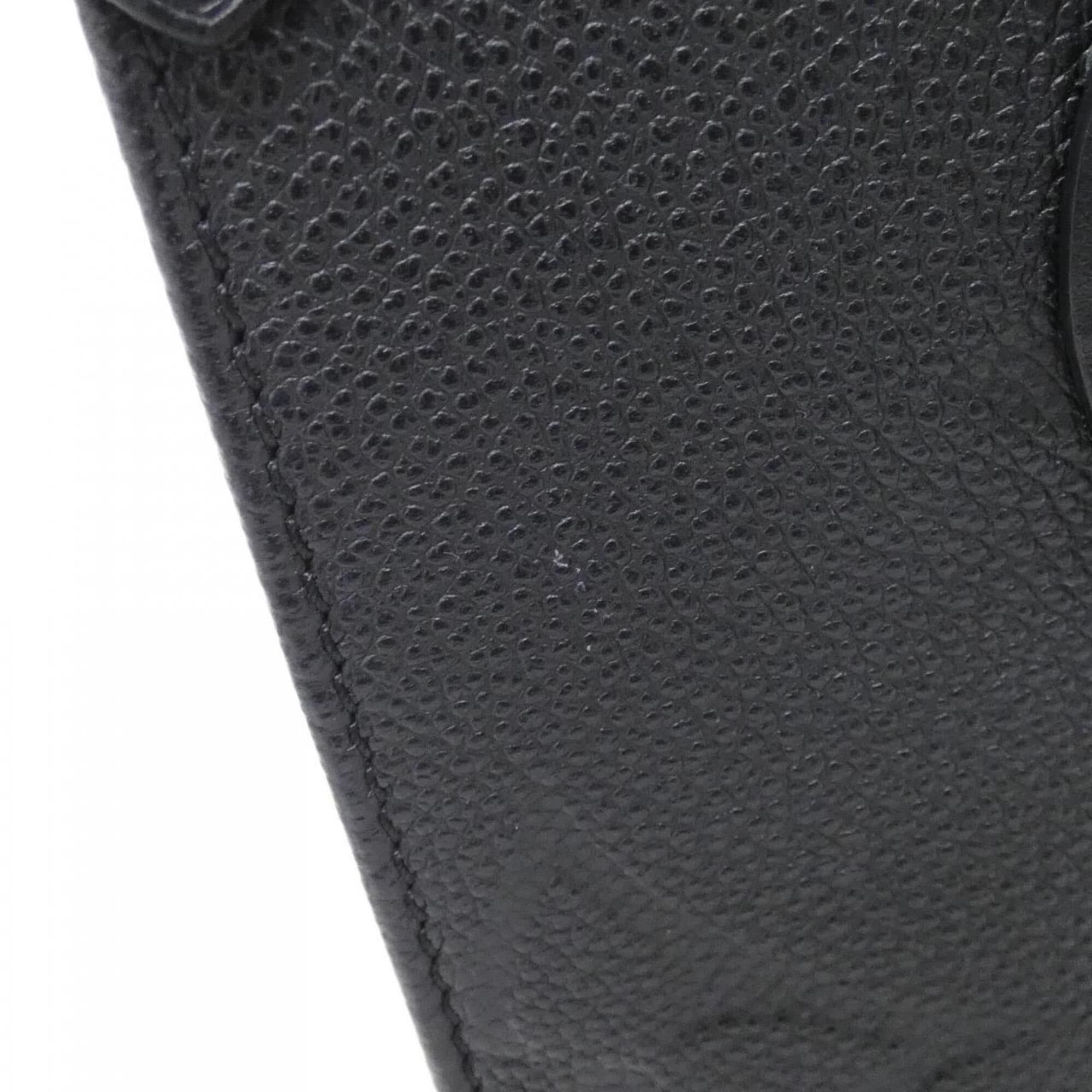 Louis Vuitton Black Leather Handbag (Pre-Owned)