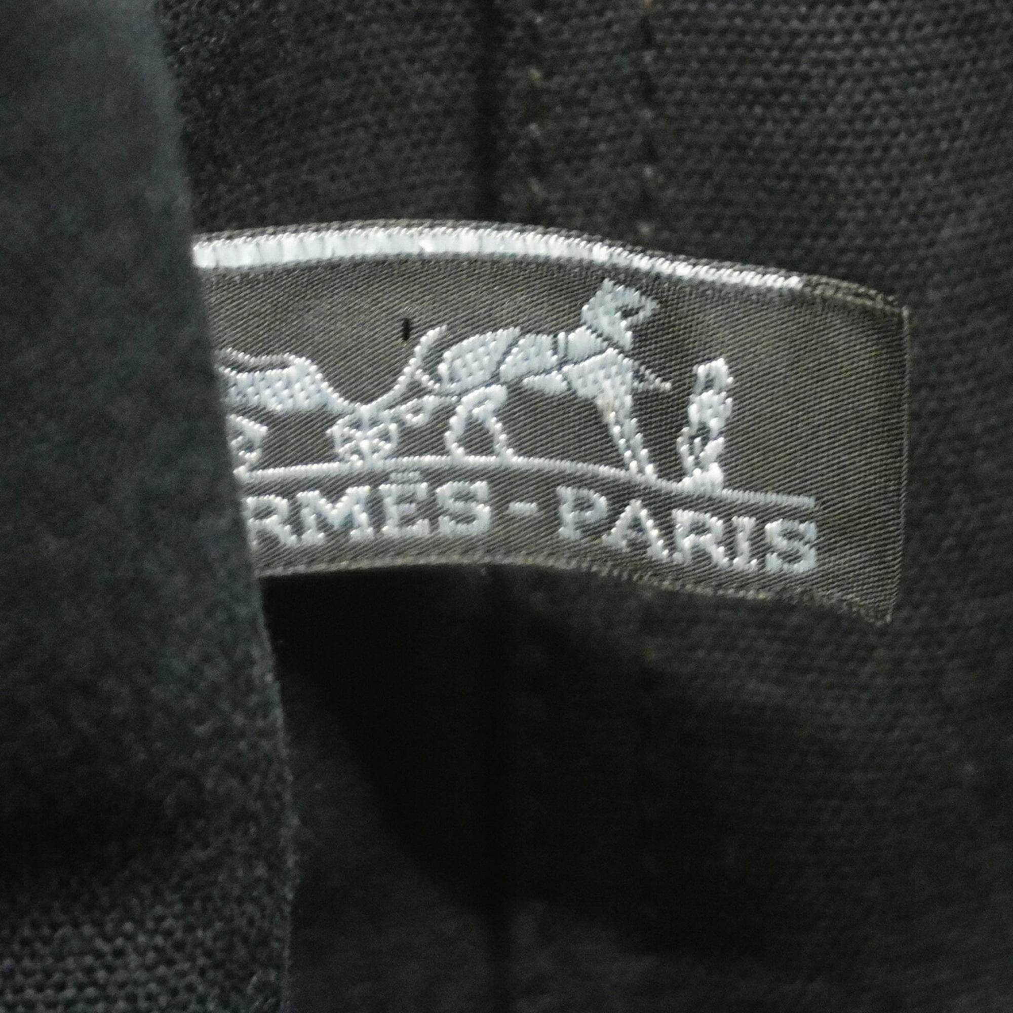 Hermes Black Canvas Tote Bag (Pre-Owned)