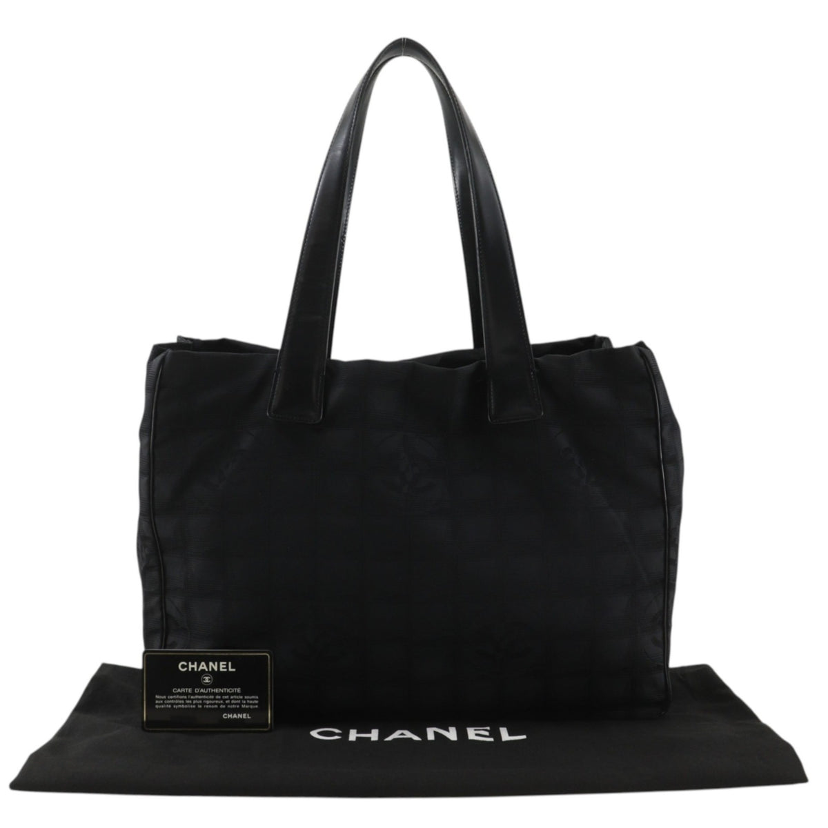 Chanel Black New Travel Line Tote Bag Weekend Bag (Pre-Owned)