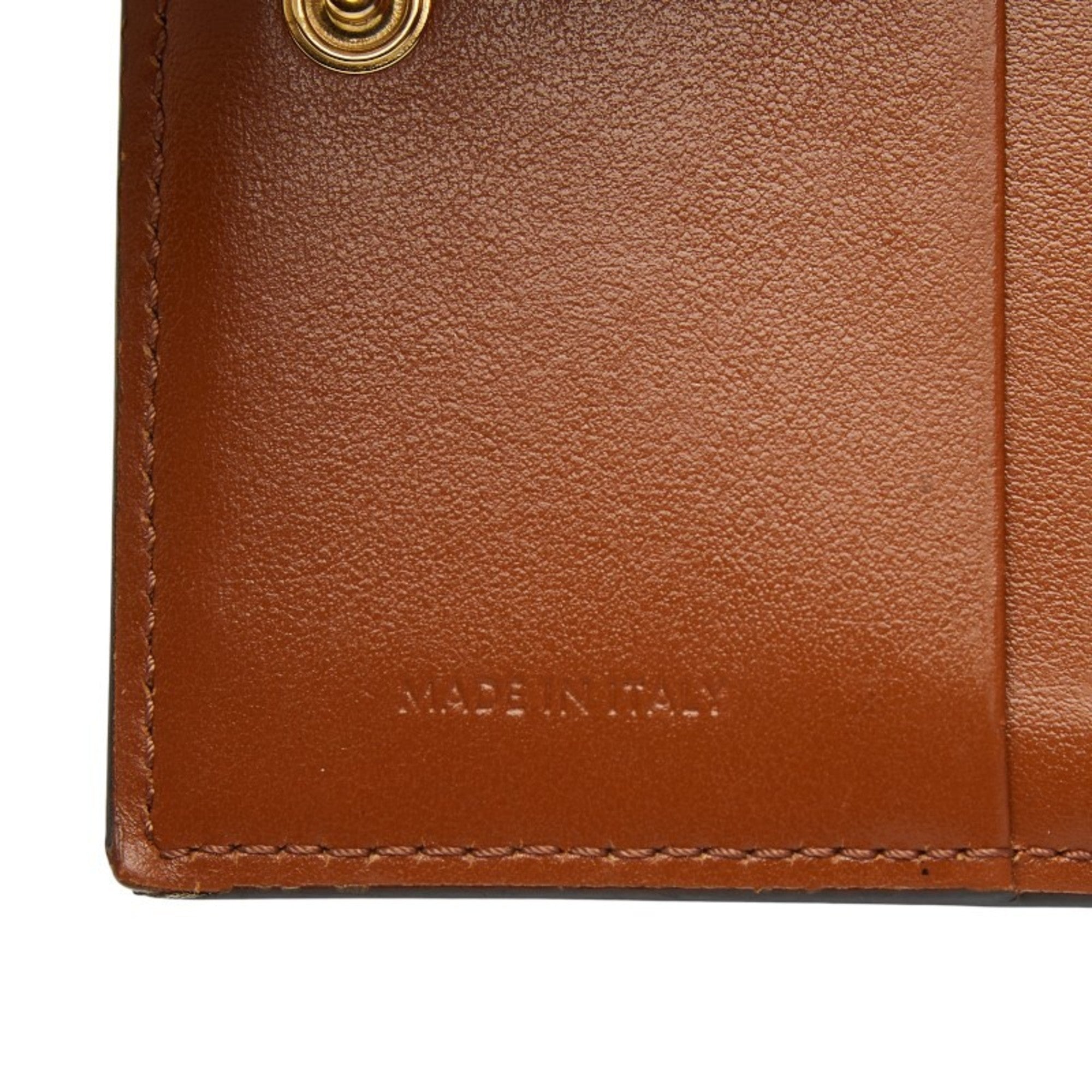 Celine Black Brown Pvc Leather Wallet (Bi-Fold) (Pre-Owned)