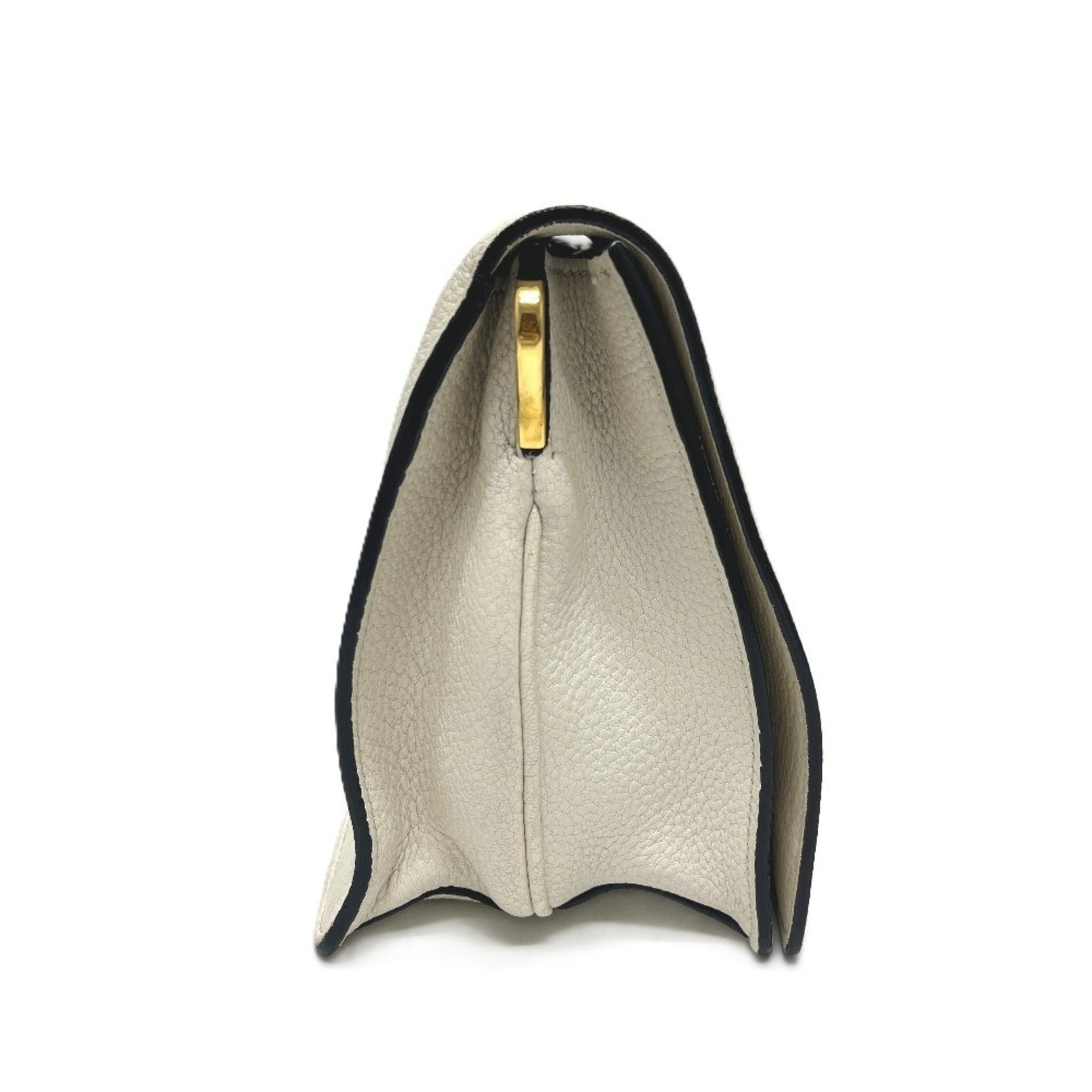 Prada White Leather Handbag Shoulder Bag (Pre-Owned)