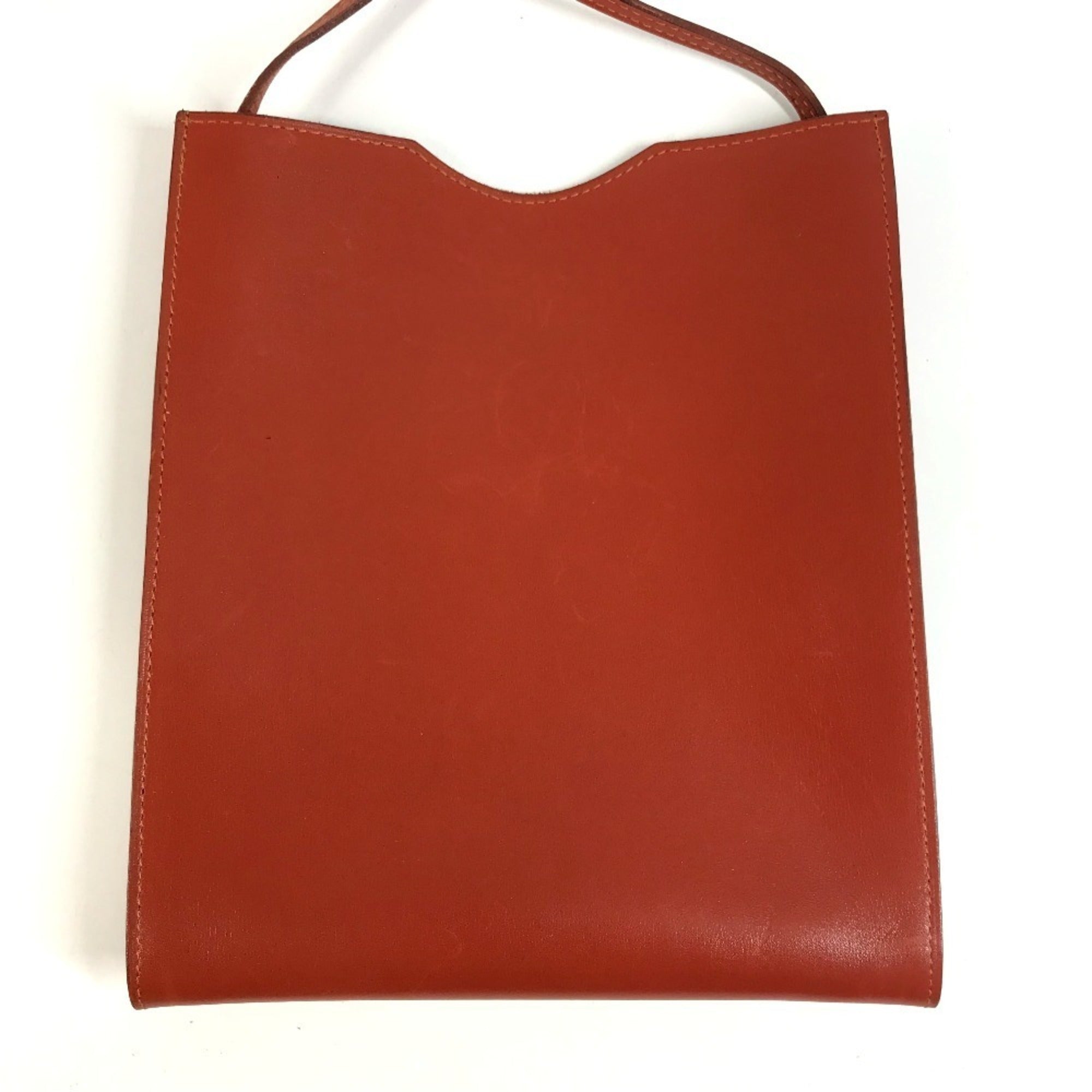 Hermes Onimaitou Brown Leather Handbag Shoulder Bag (Pre-Owned)