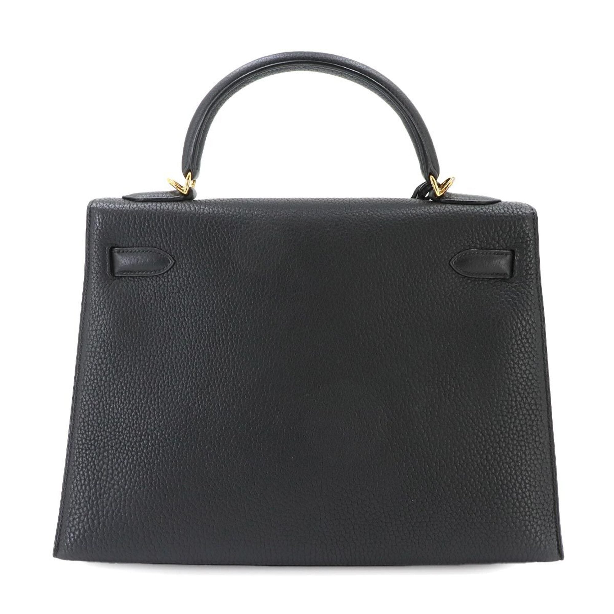 Hermes Black Togo Leather Handbag (Pre-Owned)