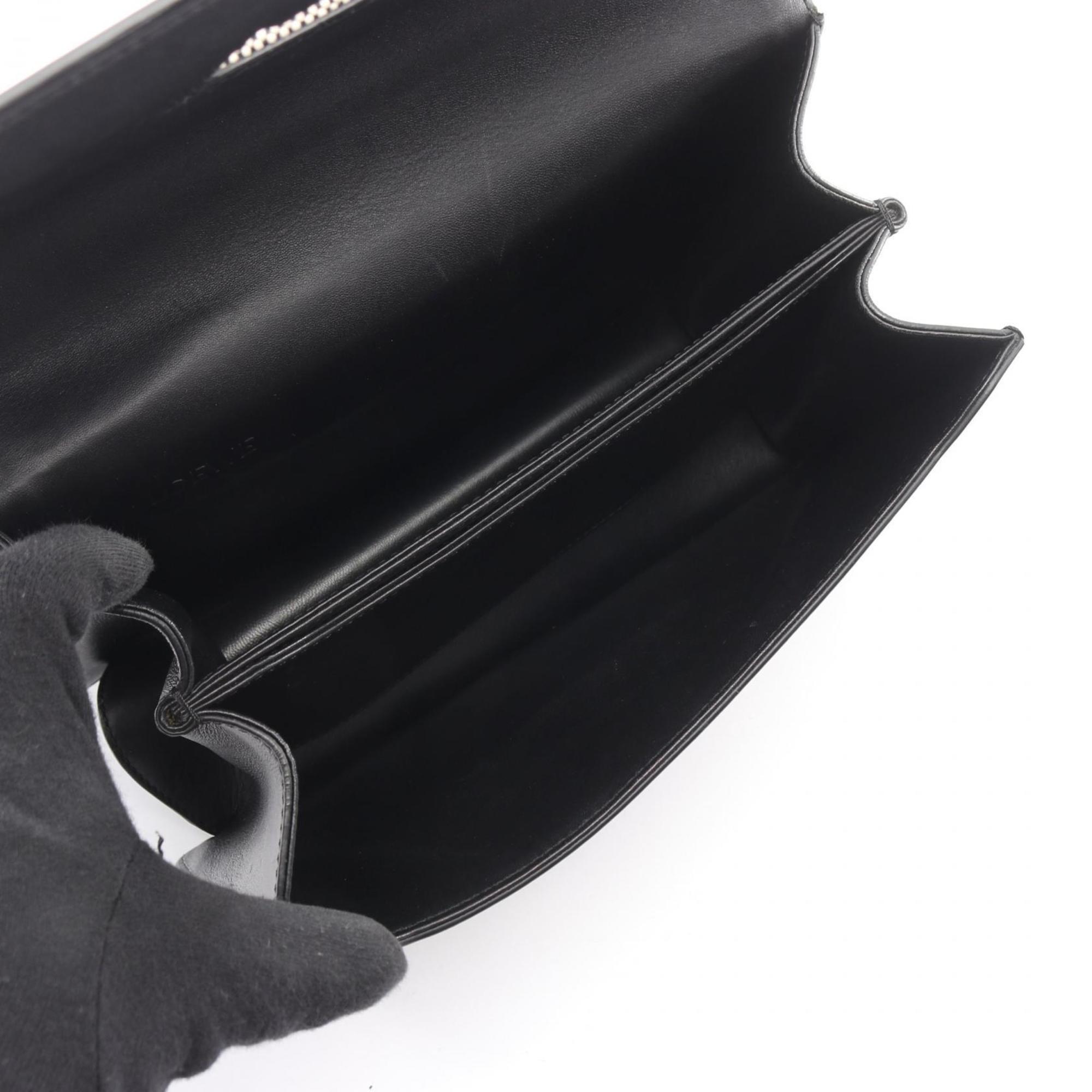 Loewe Black Ivory Canvas Leather Handbag Shoulder Bag (Pre-Owned)