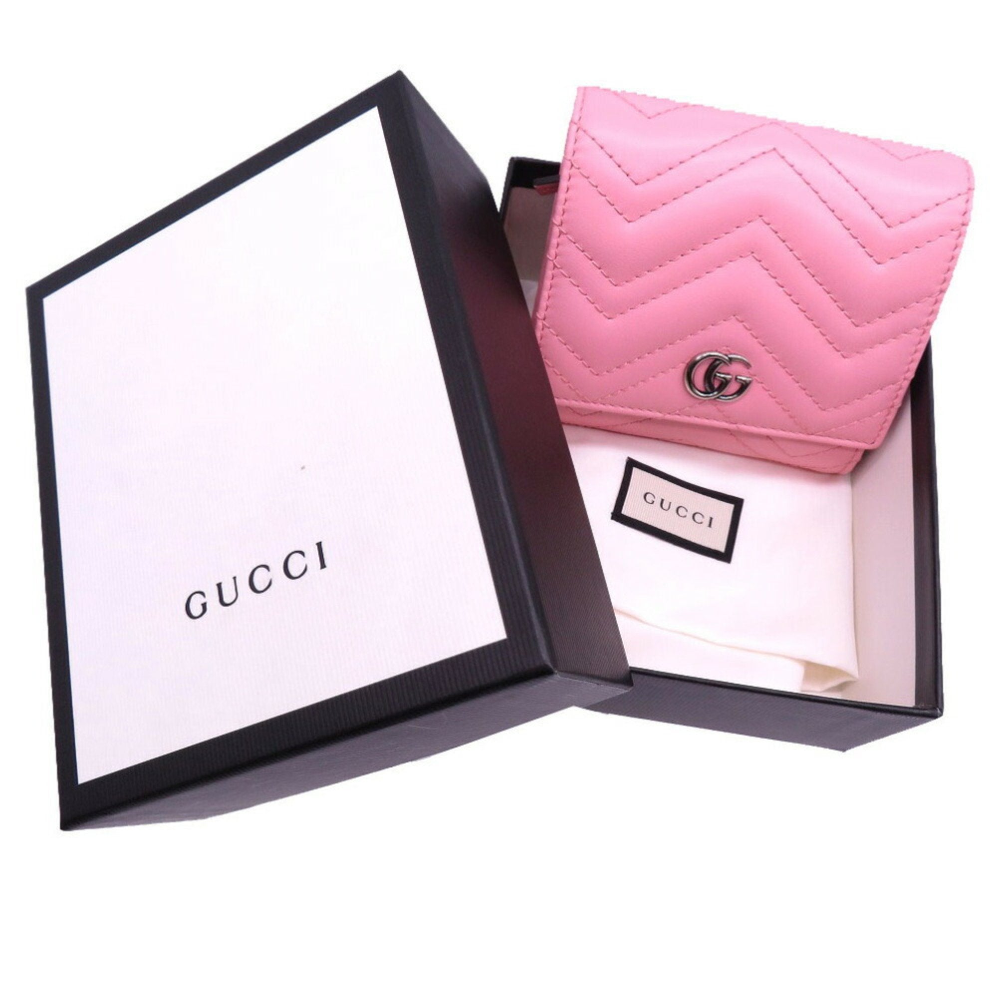 Gucci Pink Leather Wallet (Bi-Fold) (Pre-Owned)