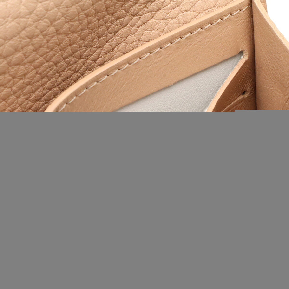 Louis Vuitton Beige Leather Long Wallet (Bi-Fold) (Pre-Owned)